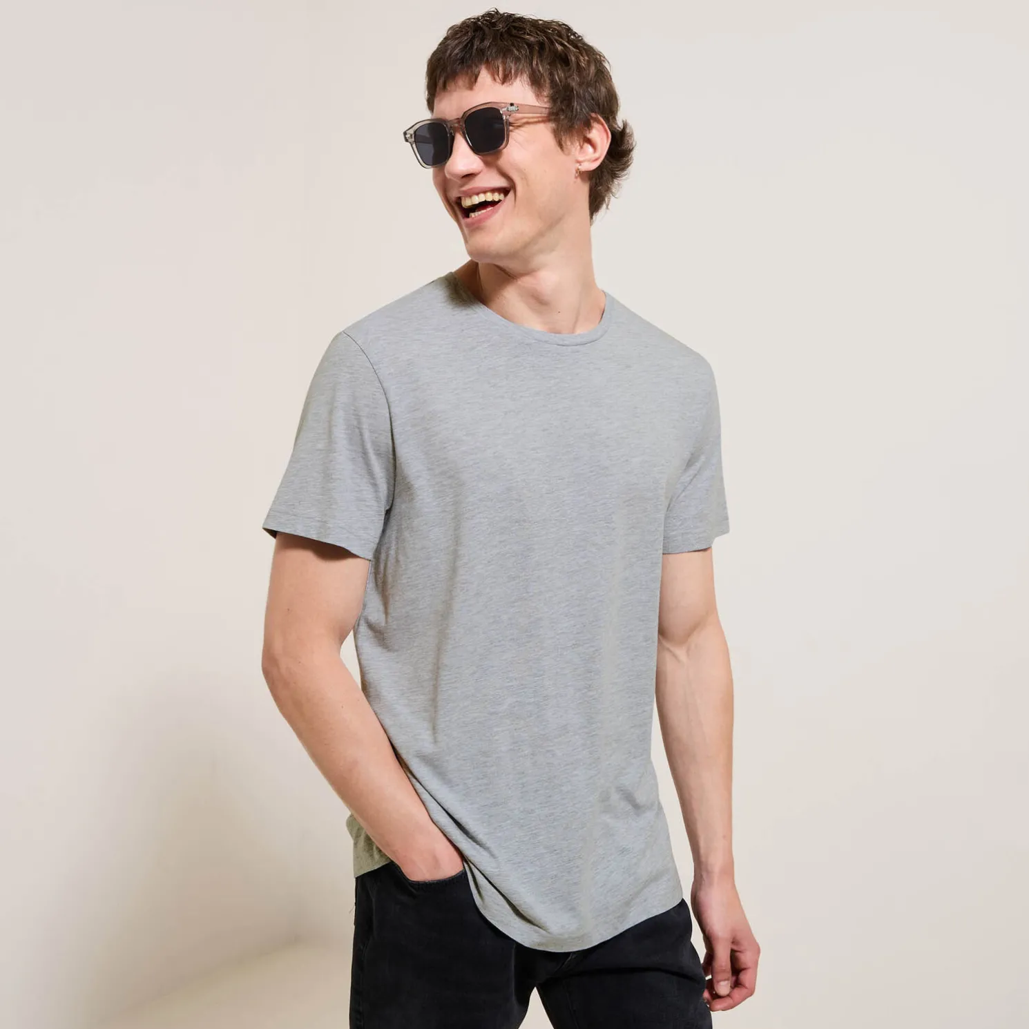 Basic T-shirt met ronde hals