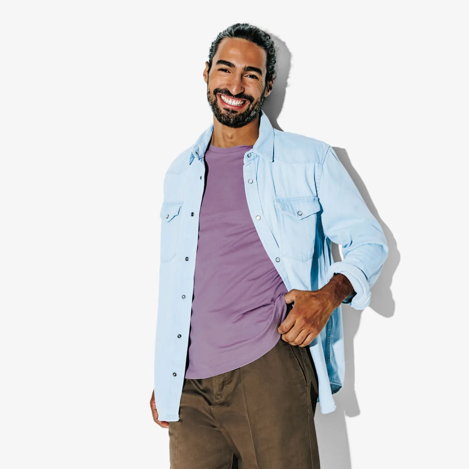 Basic T-shirt met ronde hals