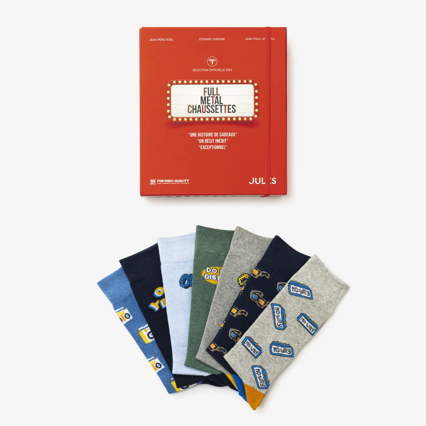 Box van 7 paar fantasiesokken