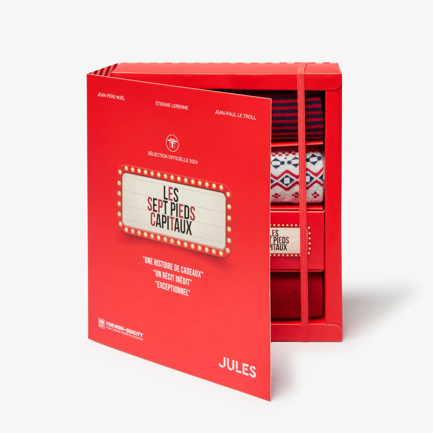 Box van 7 paar fantasiesokken