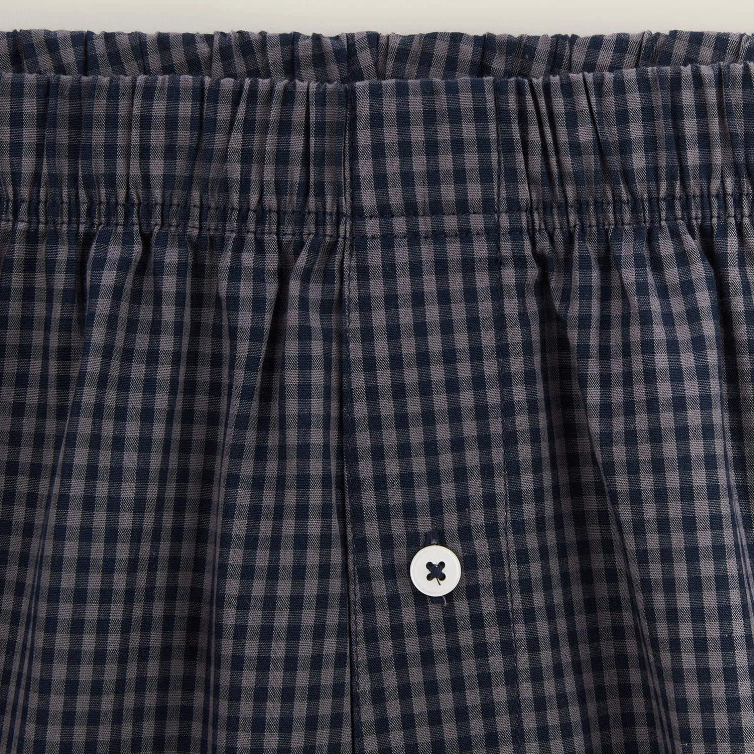 Boxershort met ruitjes in biokatoen