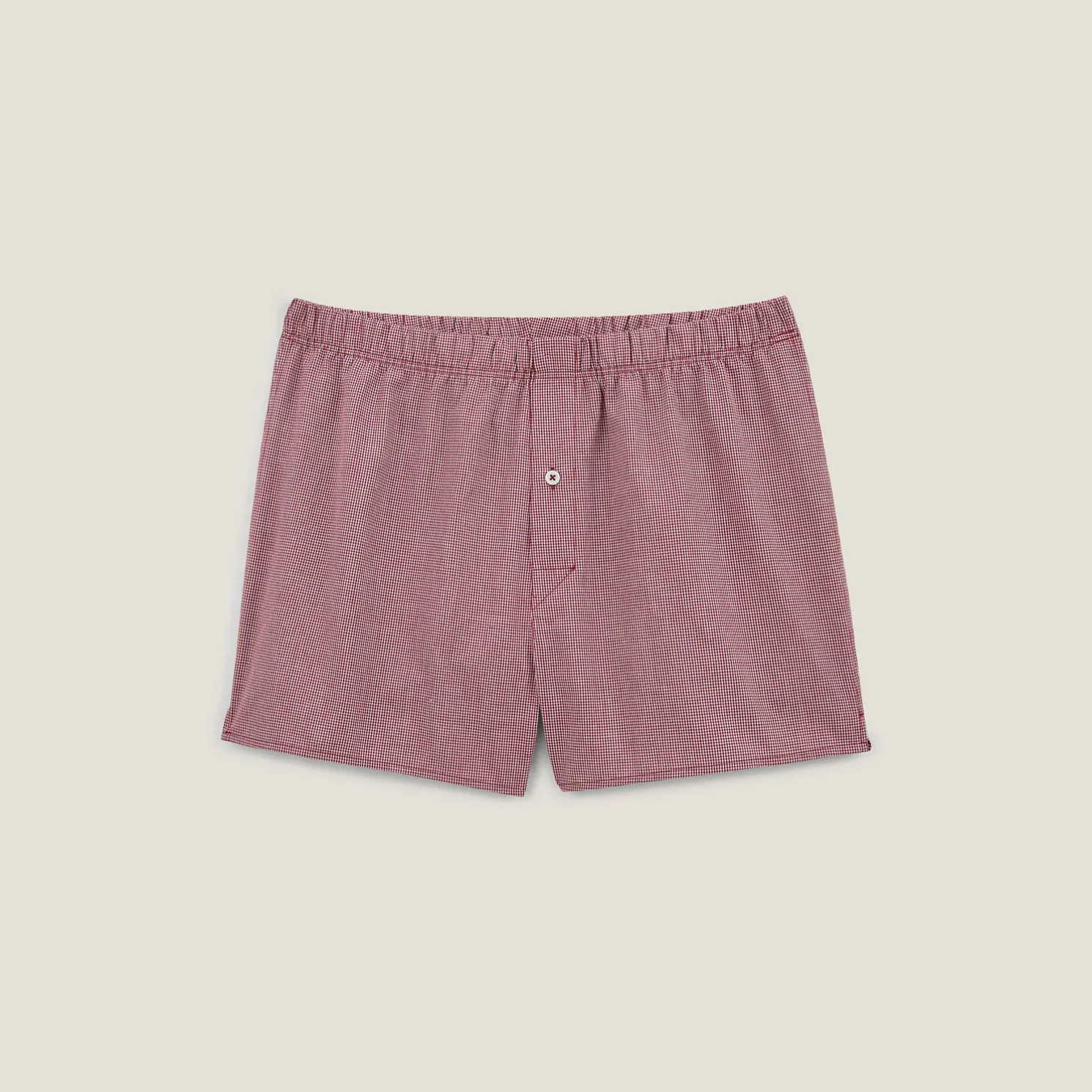 Boxershort met ruitjes in biokatoen