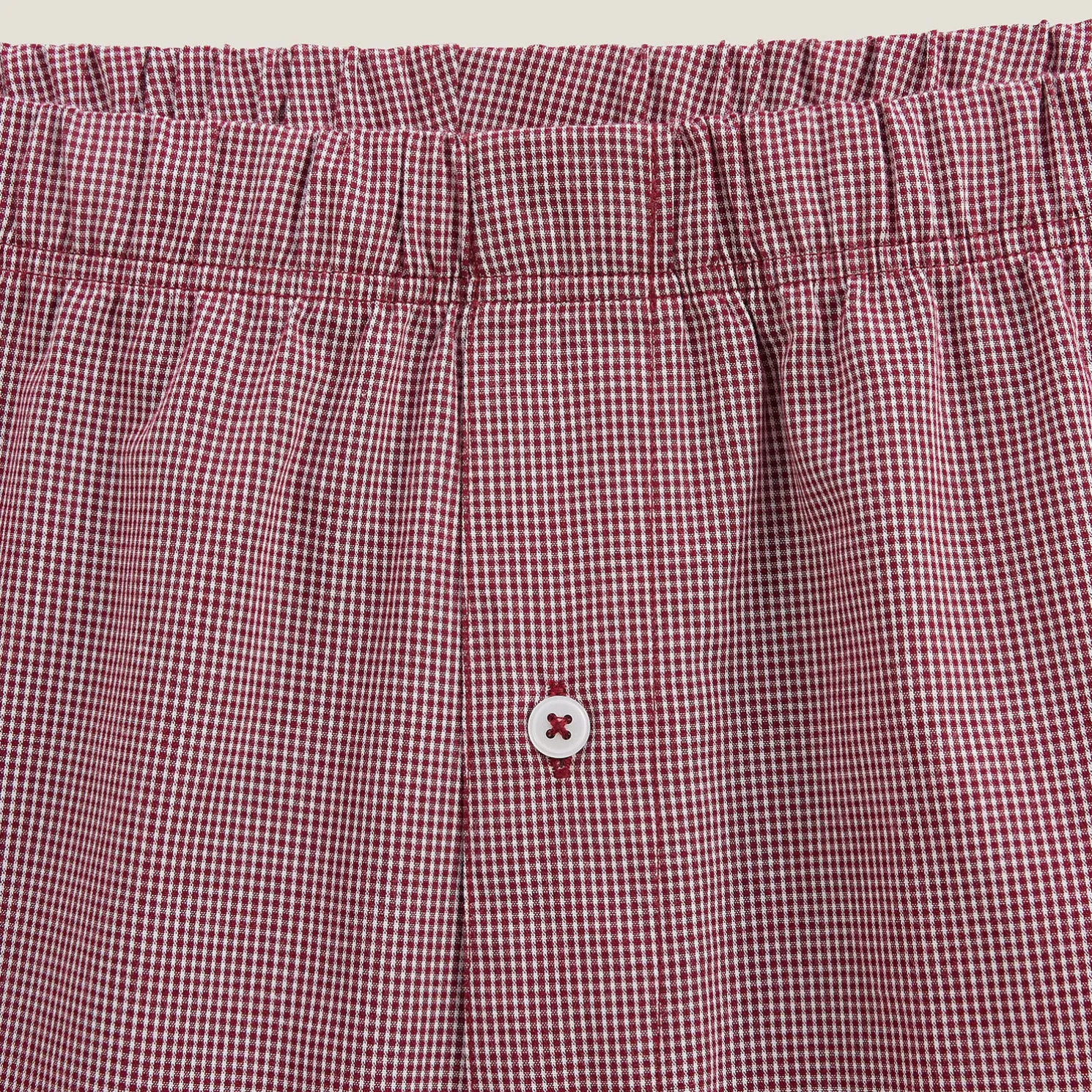 Boxershort met ruitjes in biokatoen