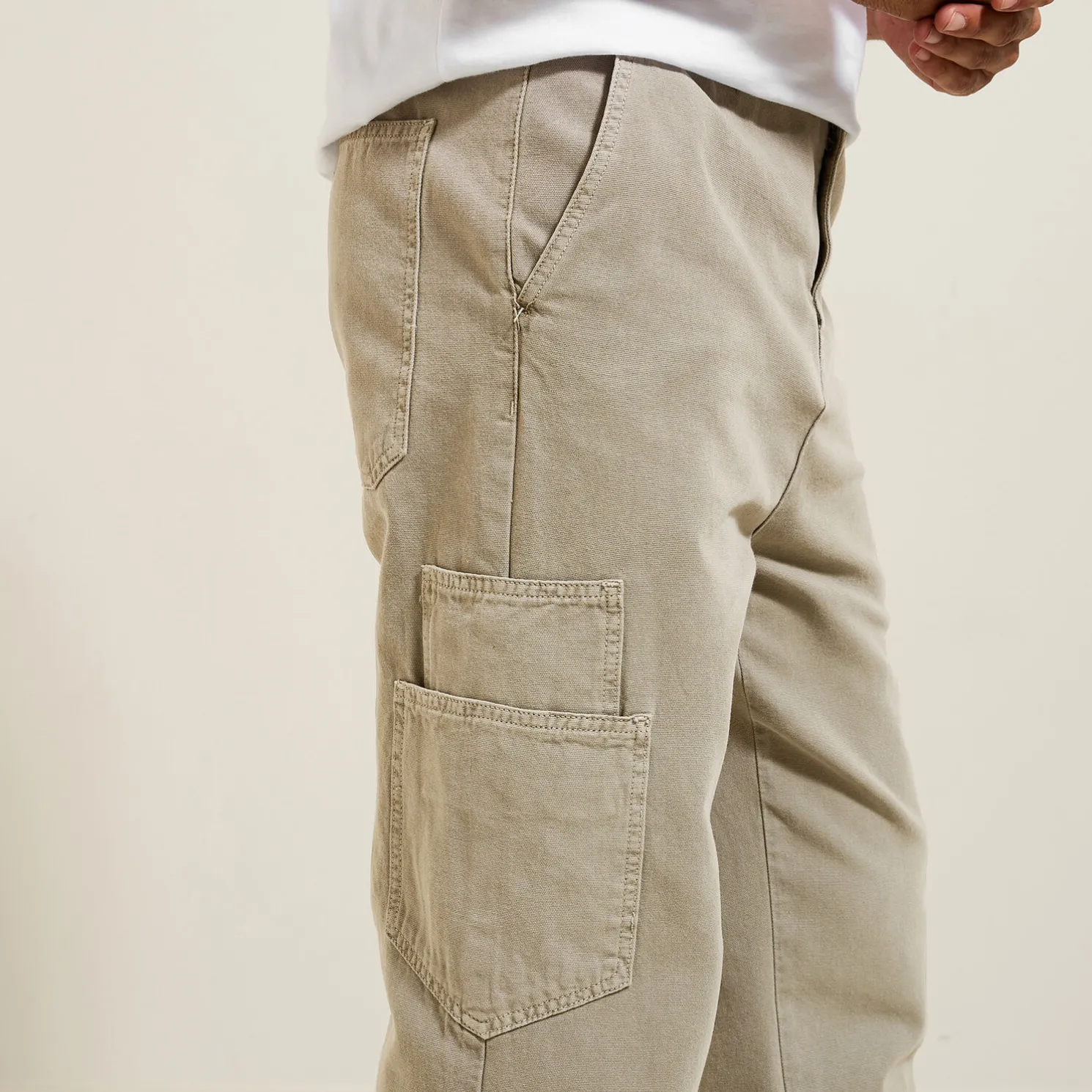 Brede broek in katoen