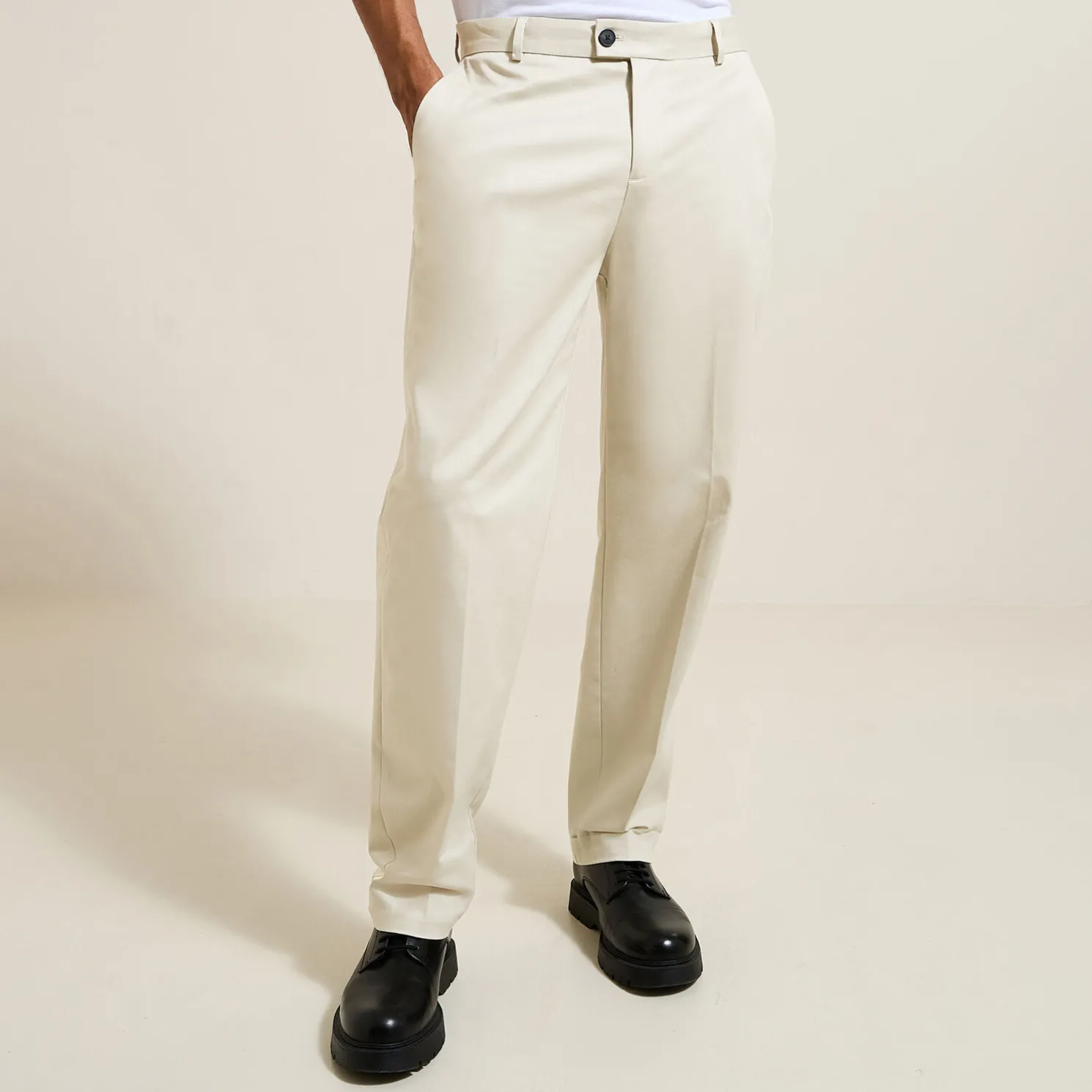 Brede broek met plooien