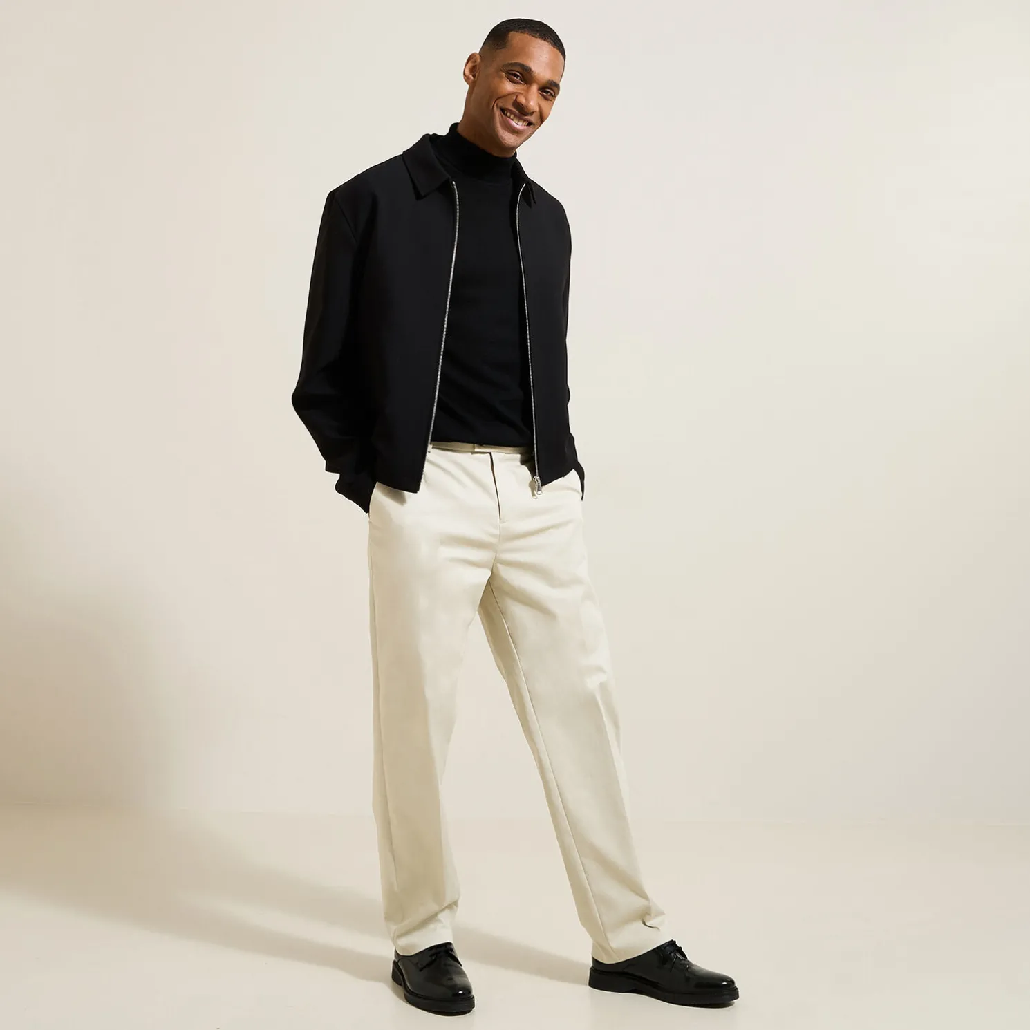 Brede broek met plooien