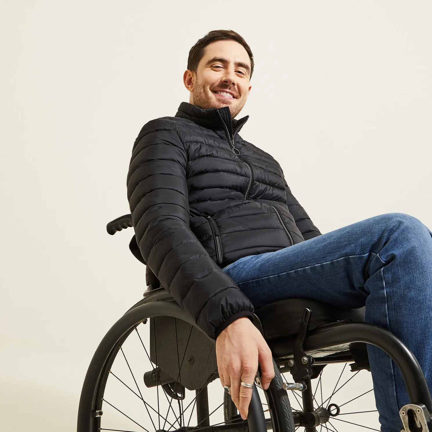 Donsjack voor personen met beperkte mobiliteit