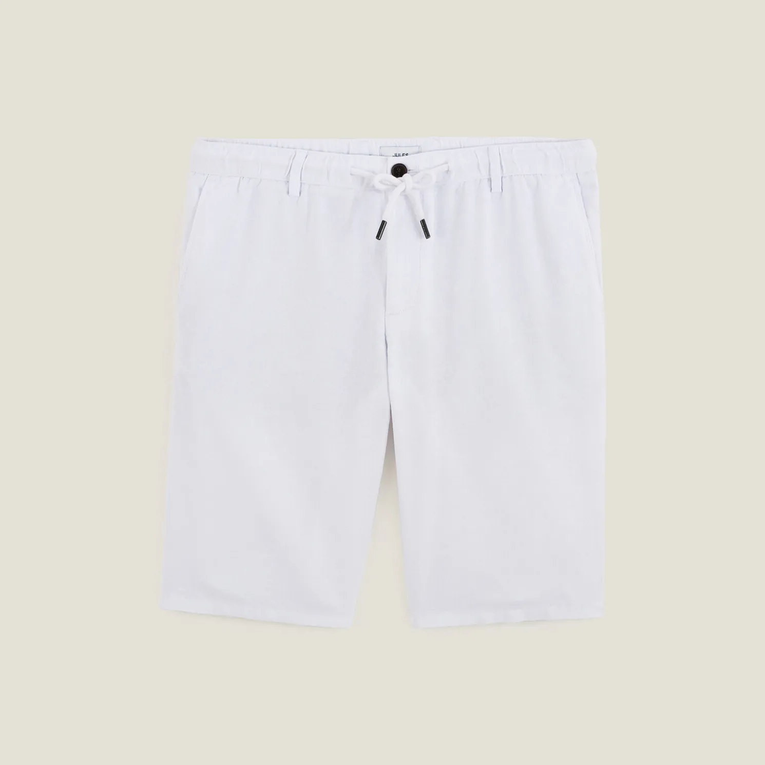 Effen bermuda in katoen en linnen