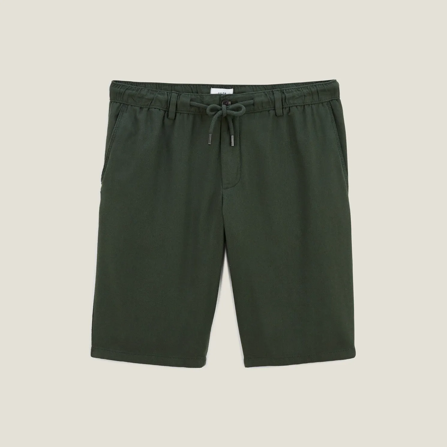 Effen bermuda in katoen en linnen