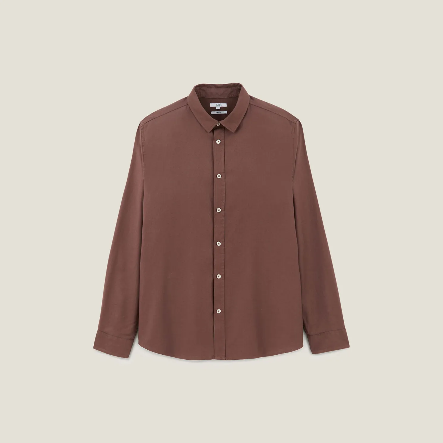 Effen overhemd in piquékatoen