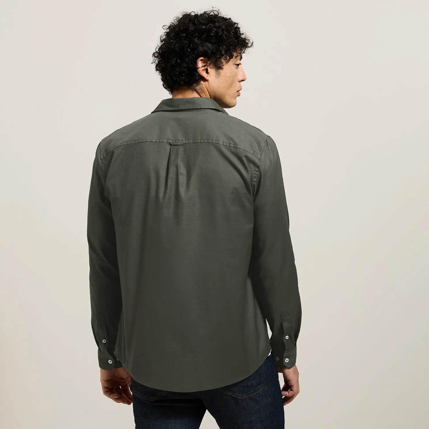 Effen overhemd in piquékatoen