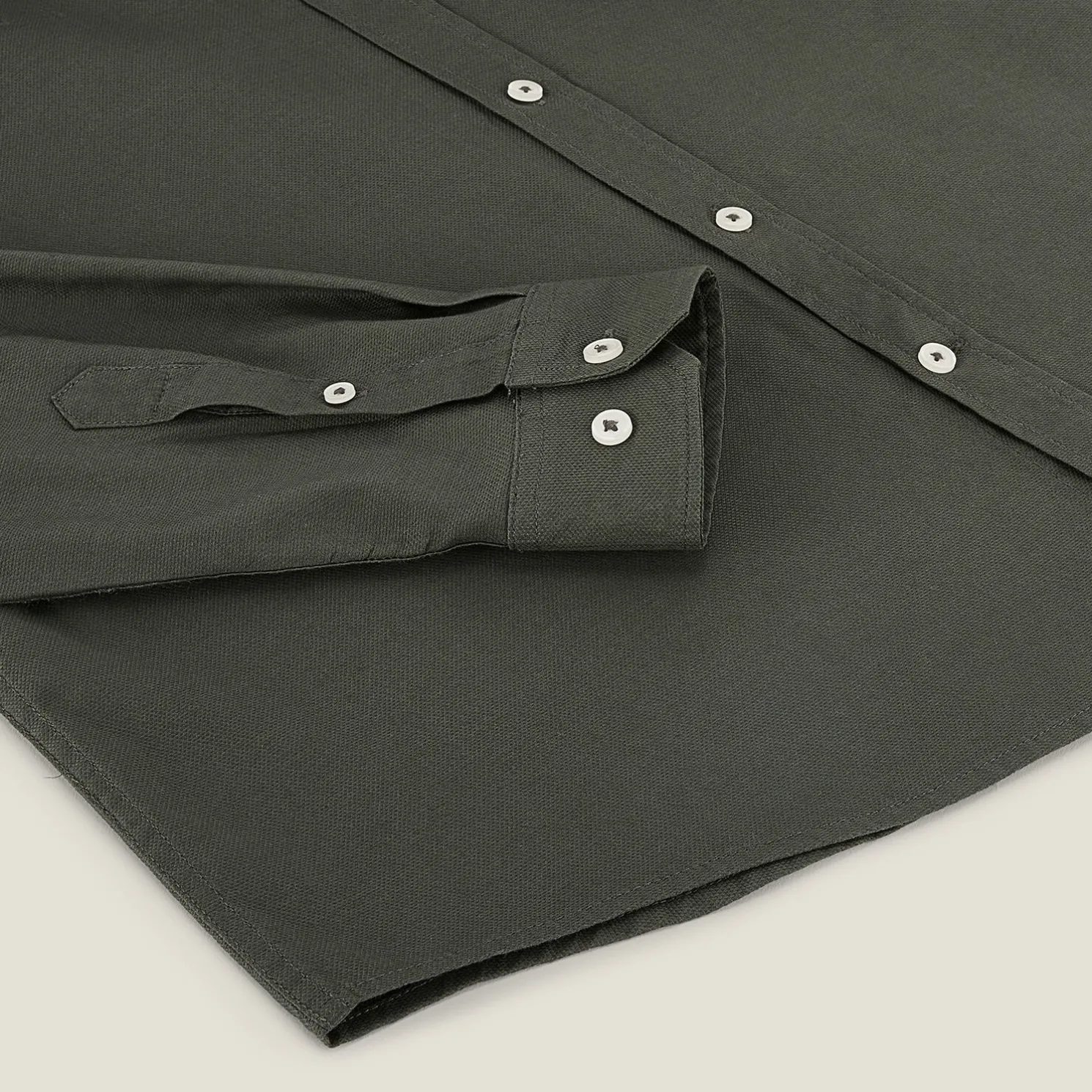 Effen overhemd in piquékatoen