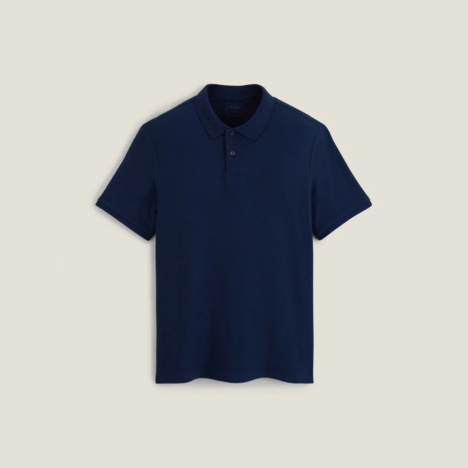 Effen polo in piquékatoen met korte mouwen