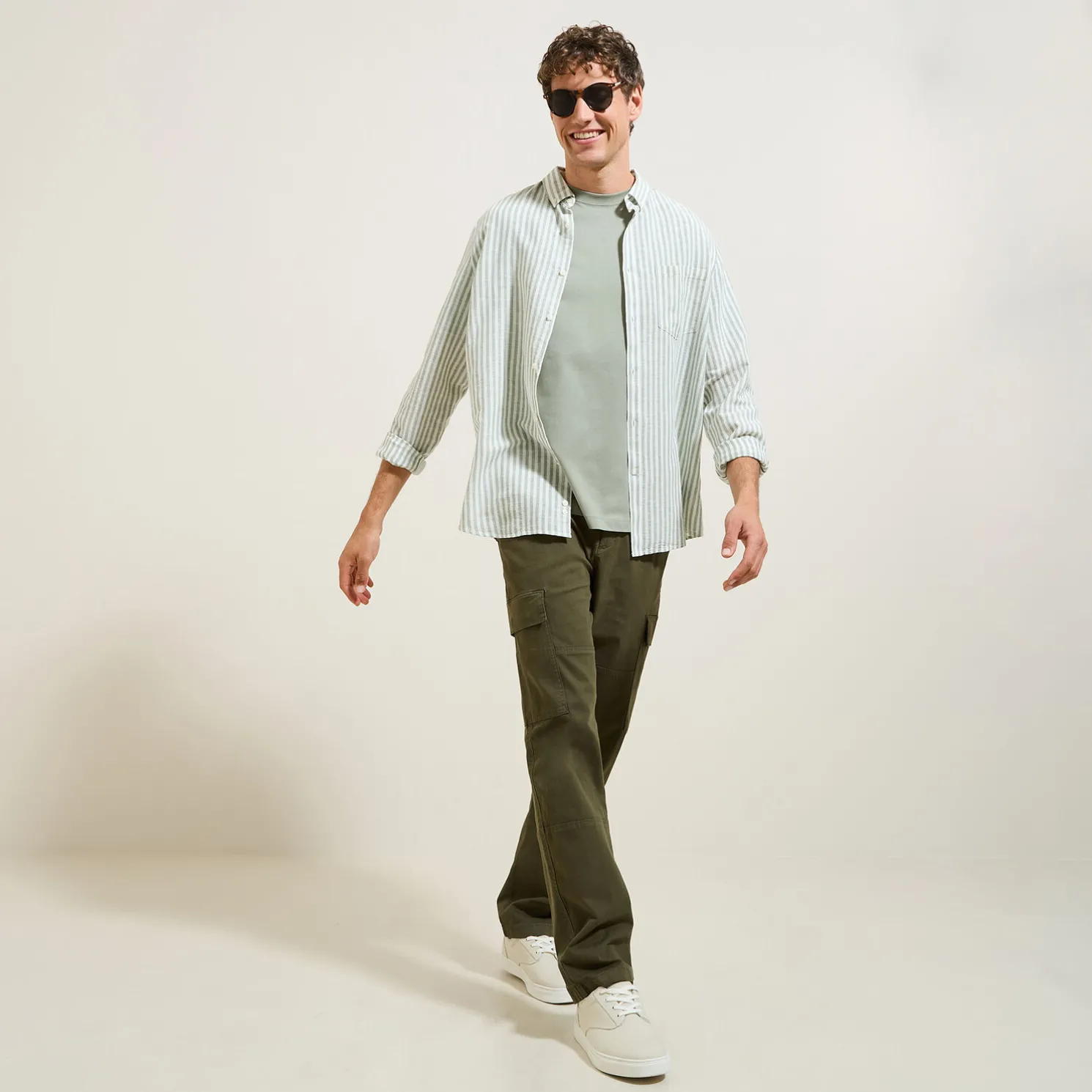 Effen, rechte cargobroek