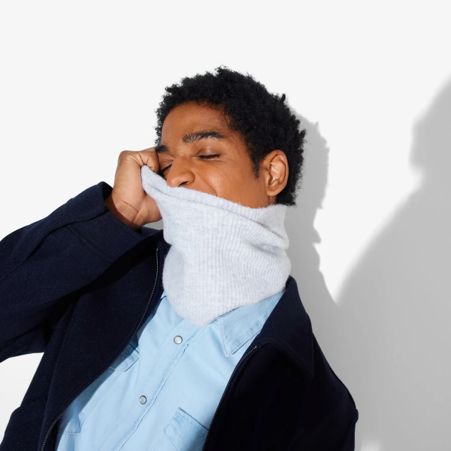 Effen snood in tricot