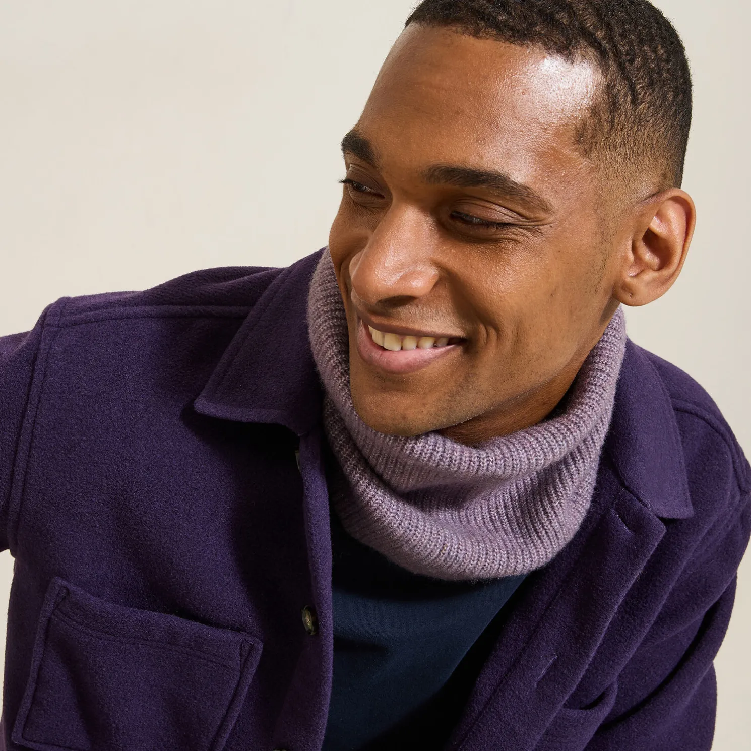 Effen snood in tricot