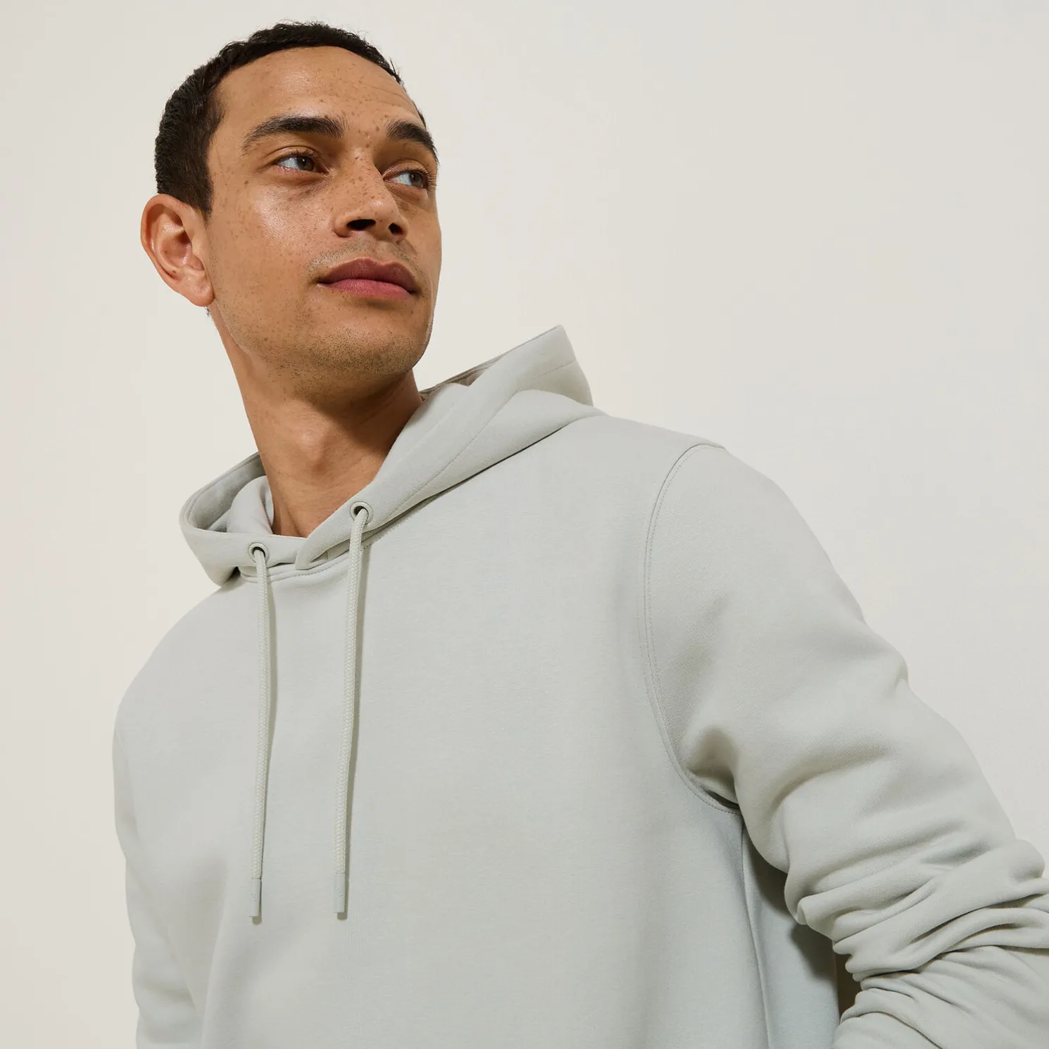 Effen sweater met kap