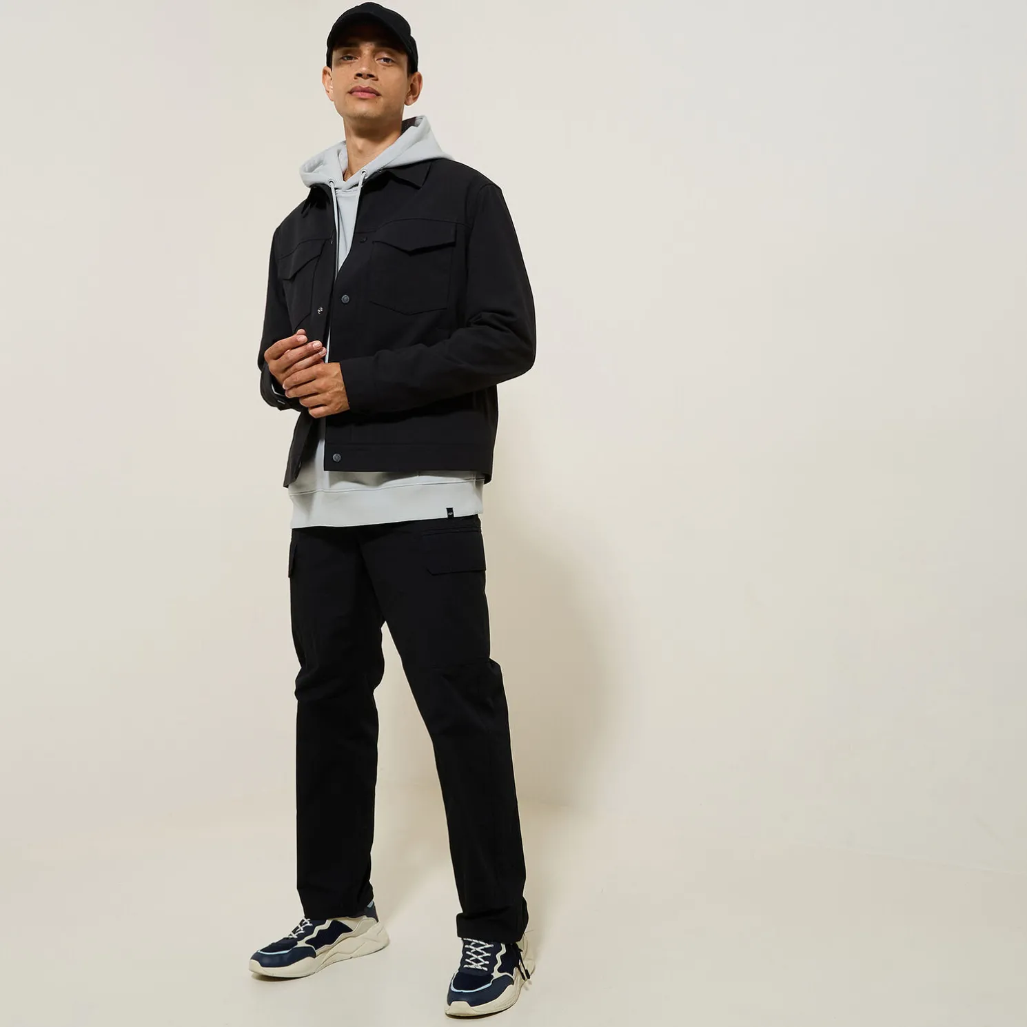 Effen sweater met kap