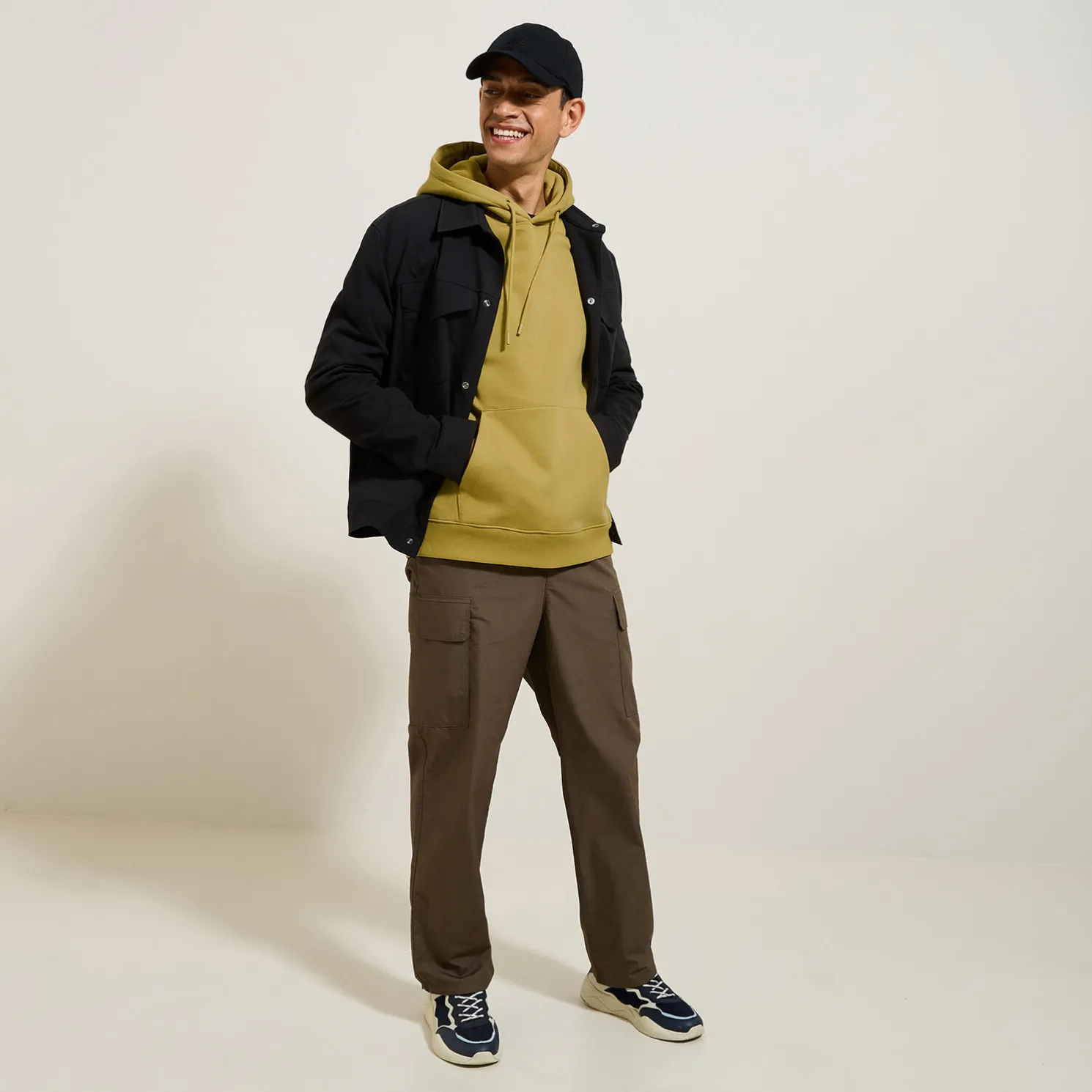 Effen sweater met kap