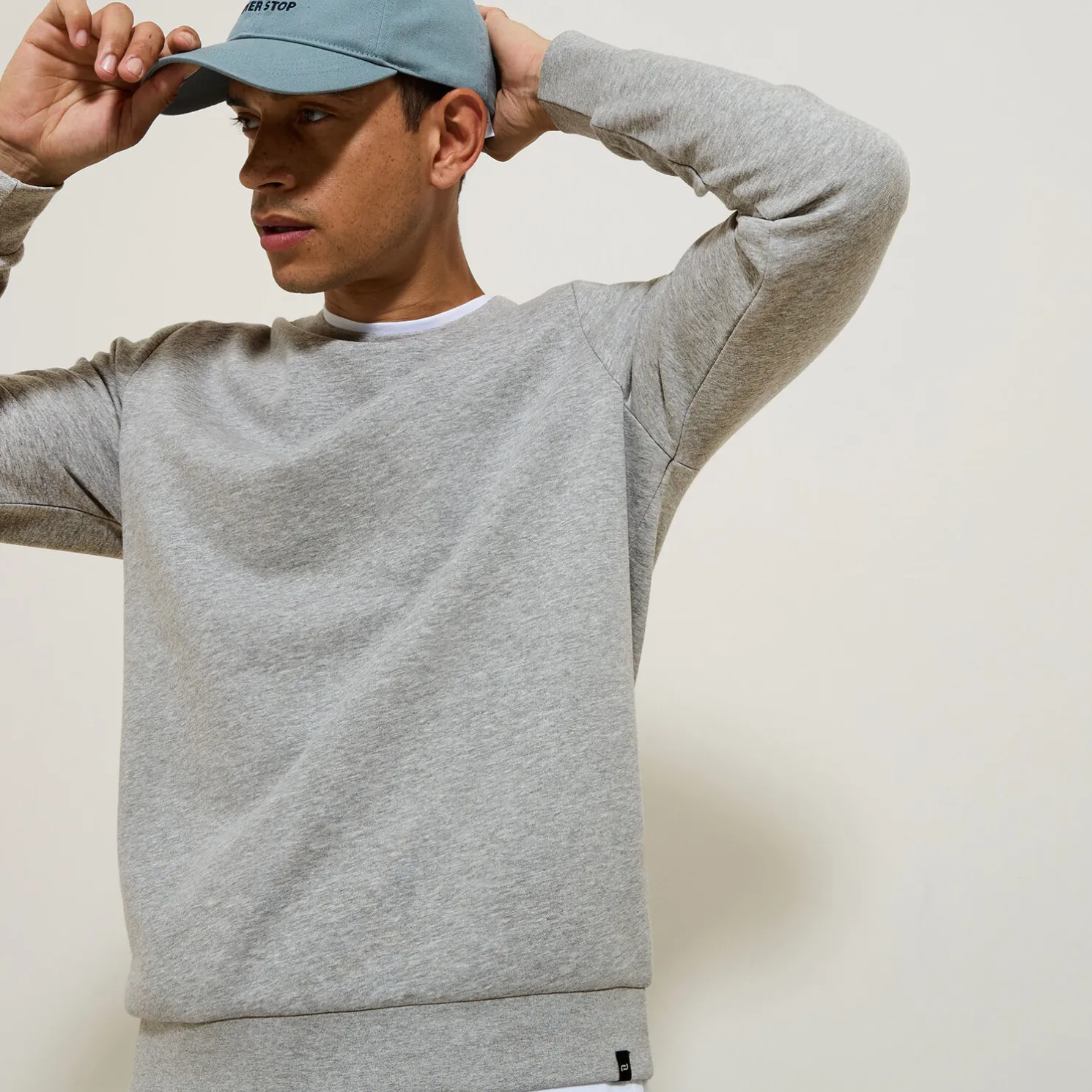 Effen sweater met ronde hals