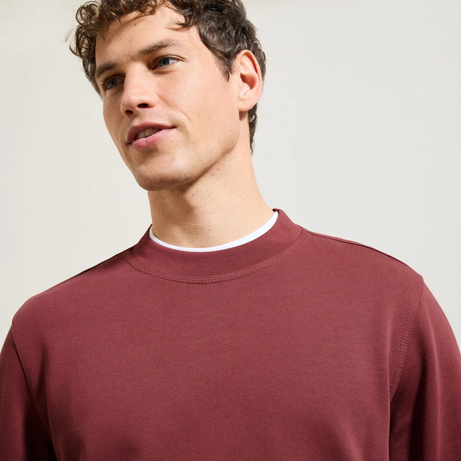 Effen sweater met ronde hals