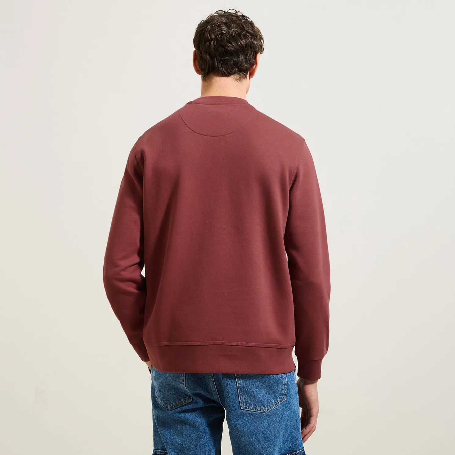 Effen sweater met ronde hals