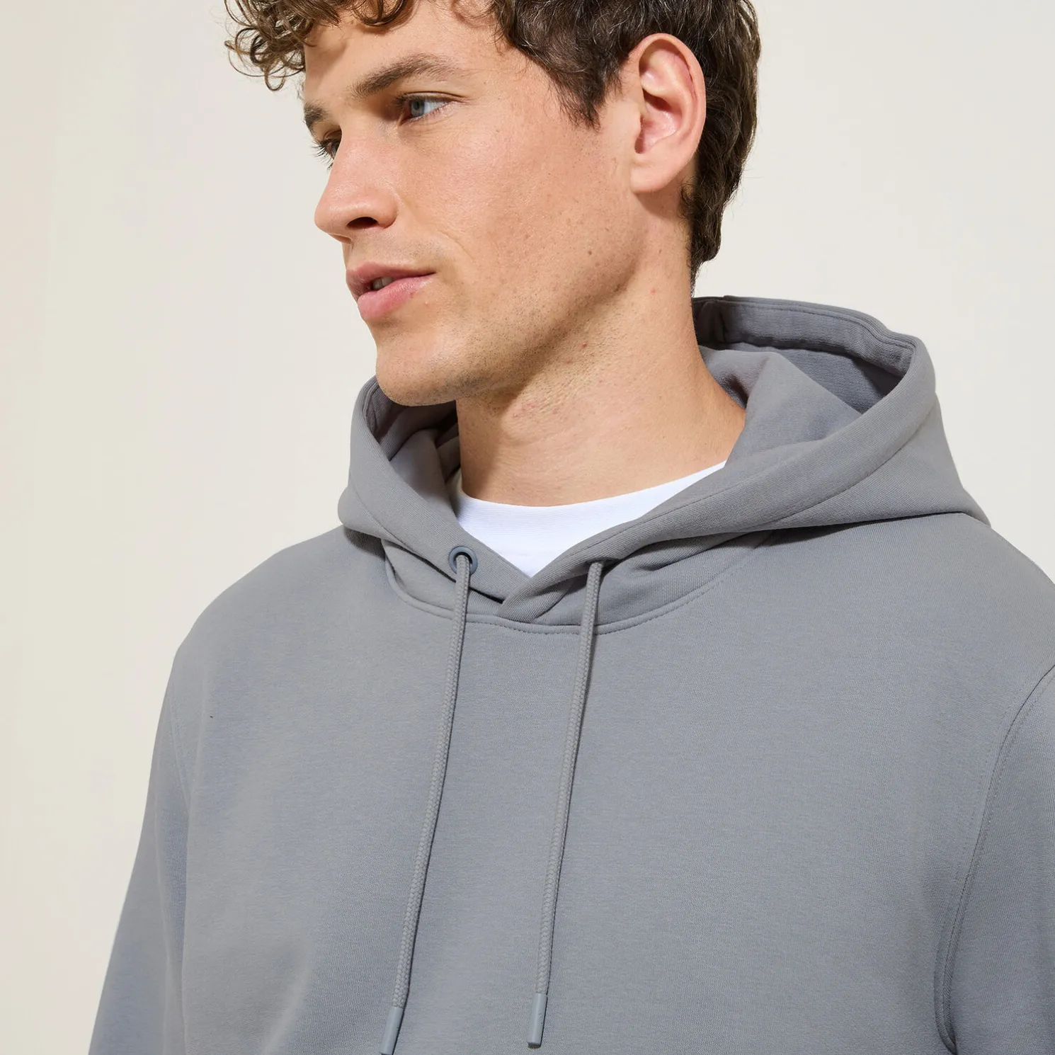 Effen sweater met kap