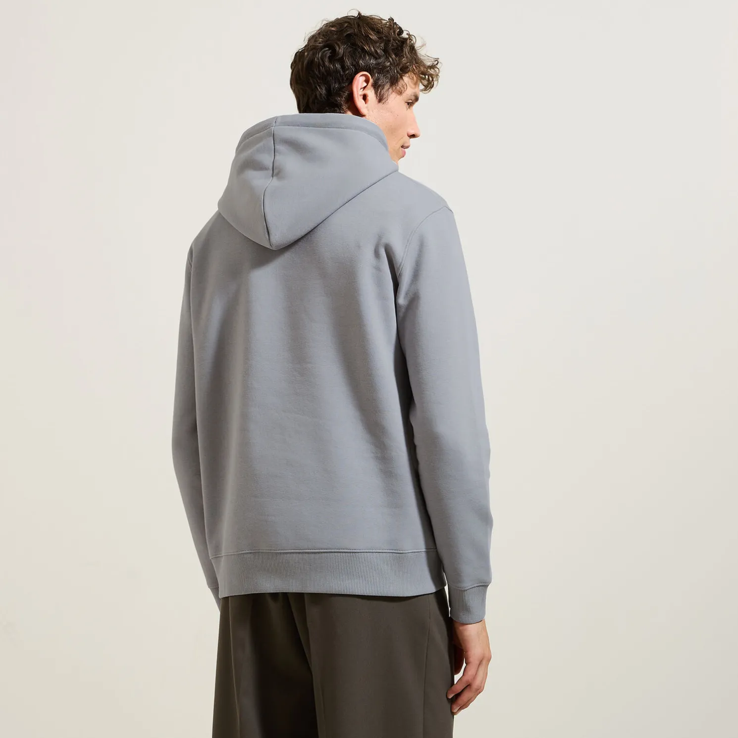 Effen sweater met kap