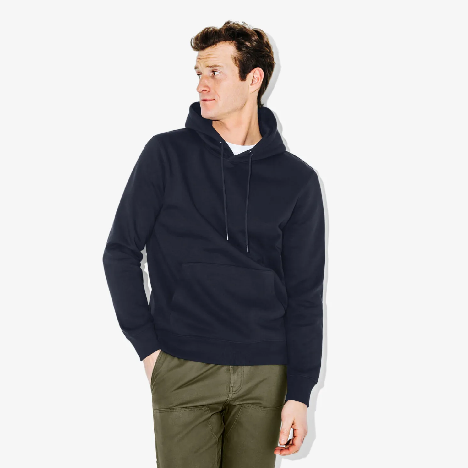 Effen sweater met kap