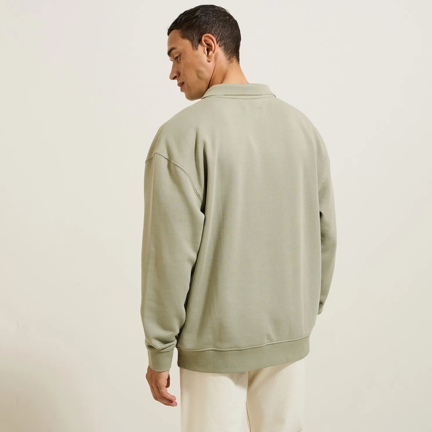 Effen sweater met resortkraag