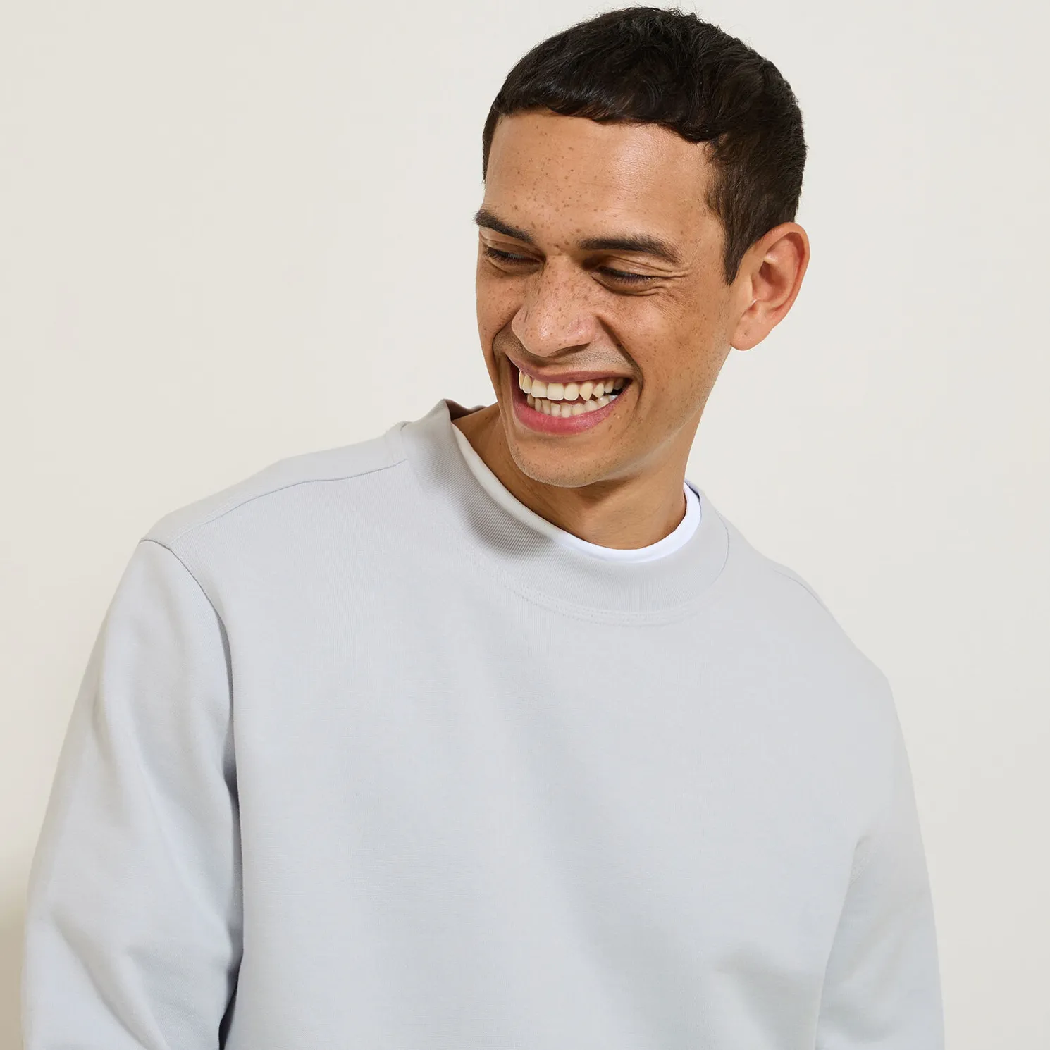 Effen sweater met ronde hals