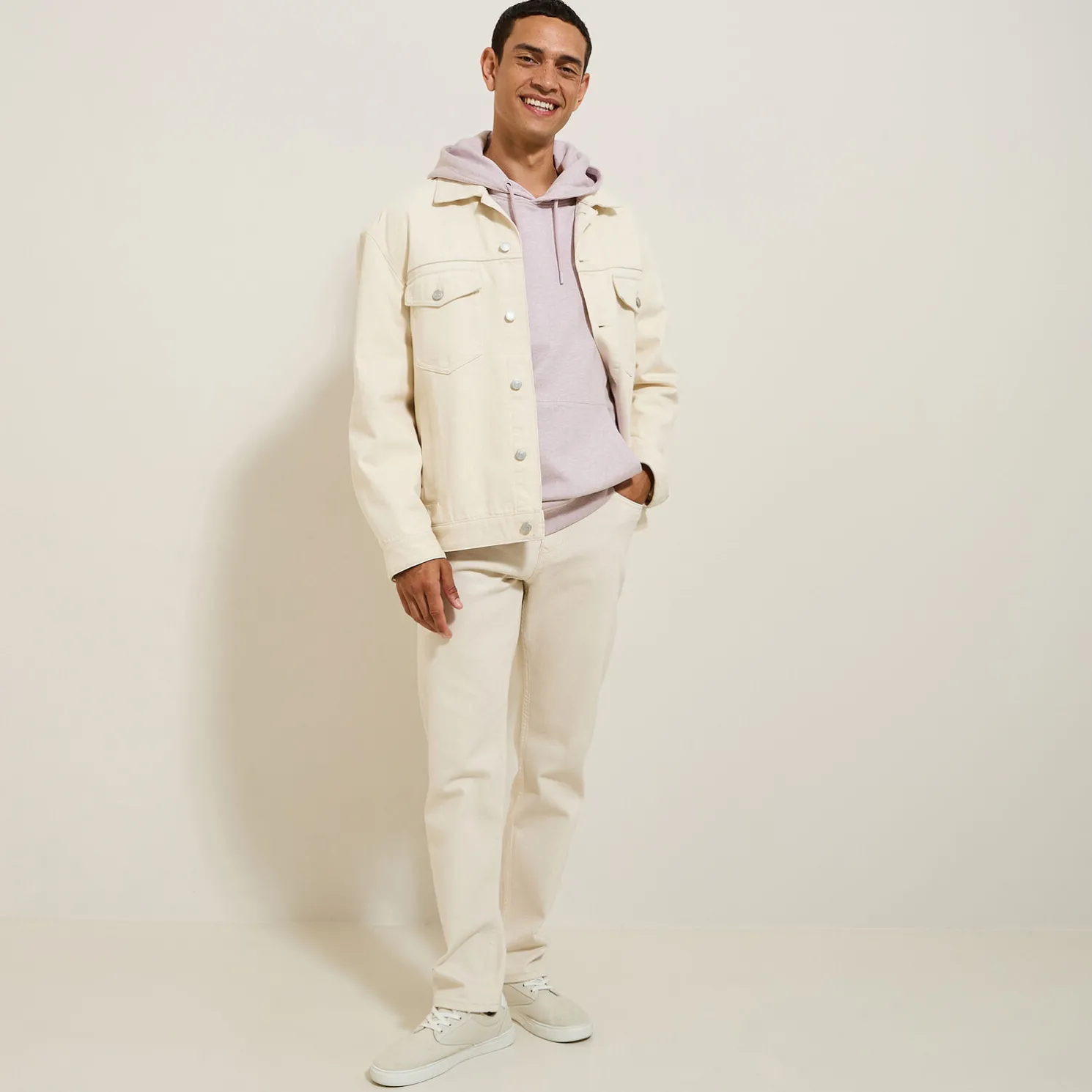 Effen sweater met kap