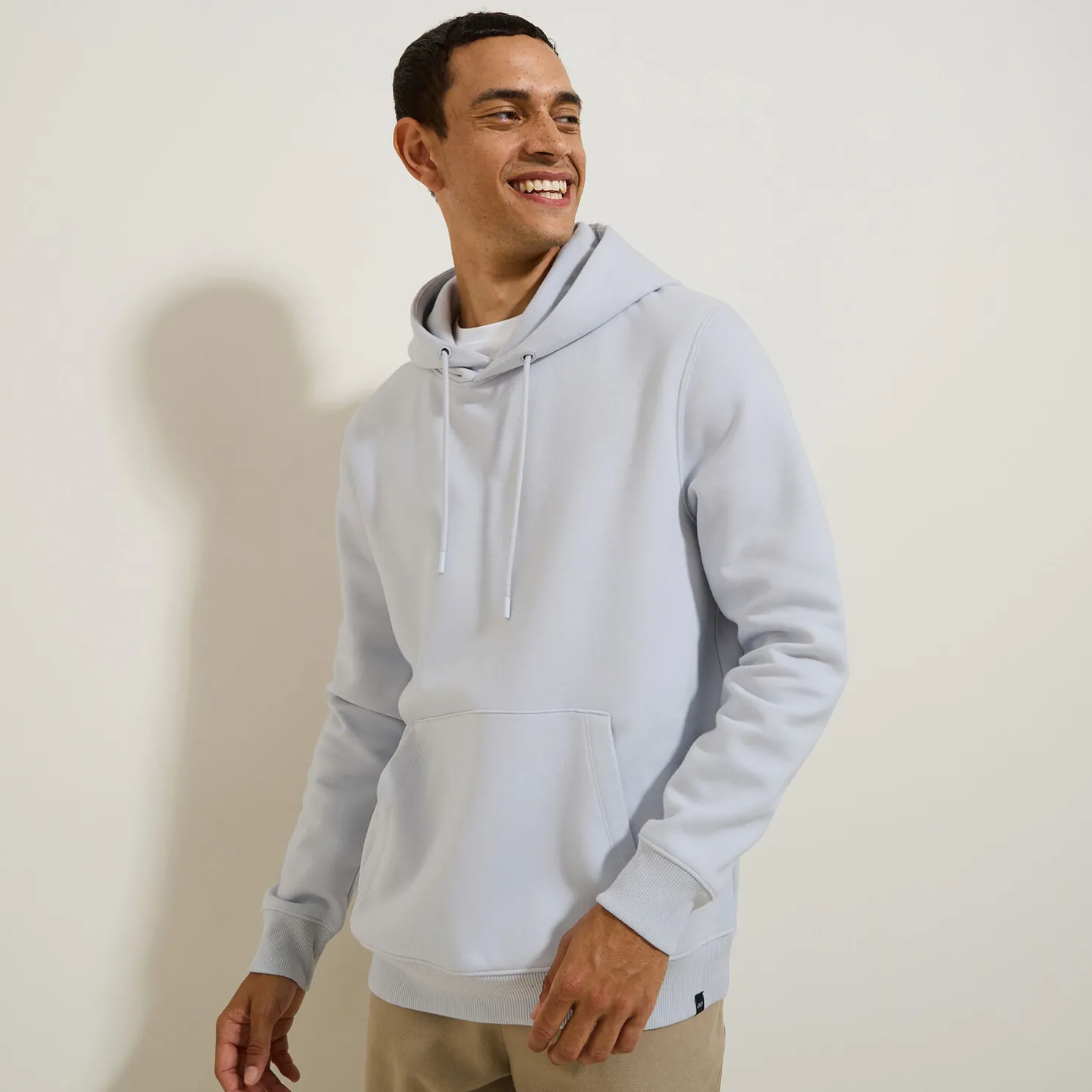 Effen sweater met kap