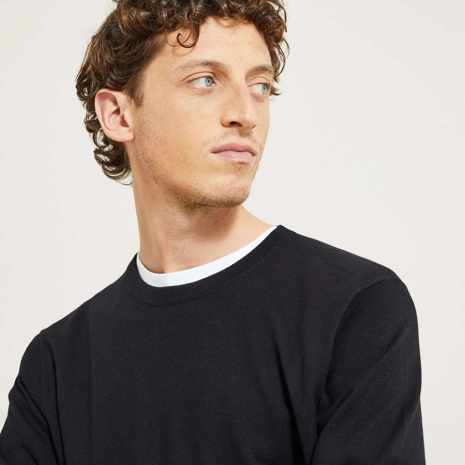 Essentiële trui met ronde hals