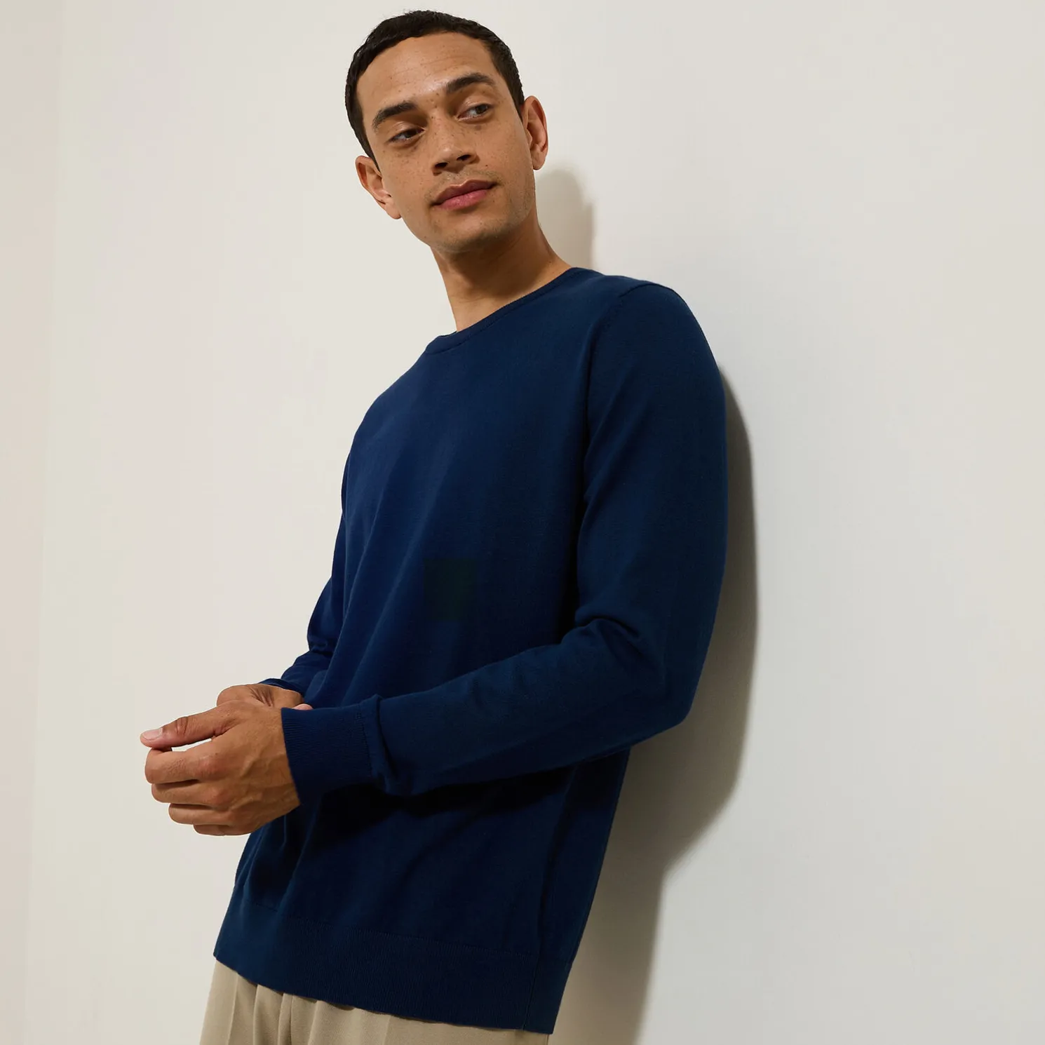 Essentiële trui met ronde hals