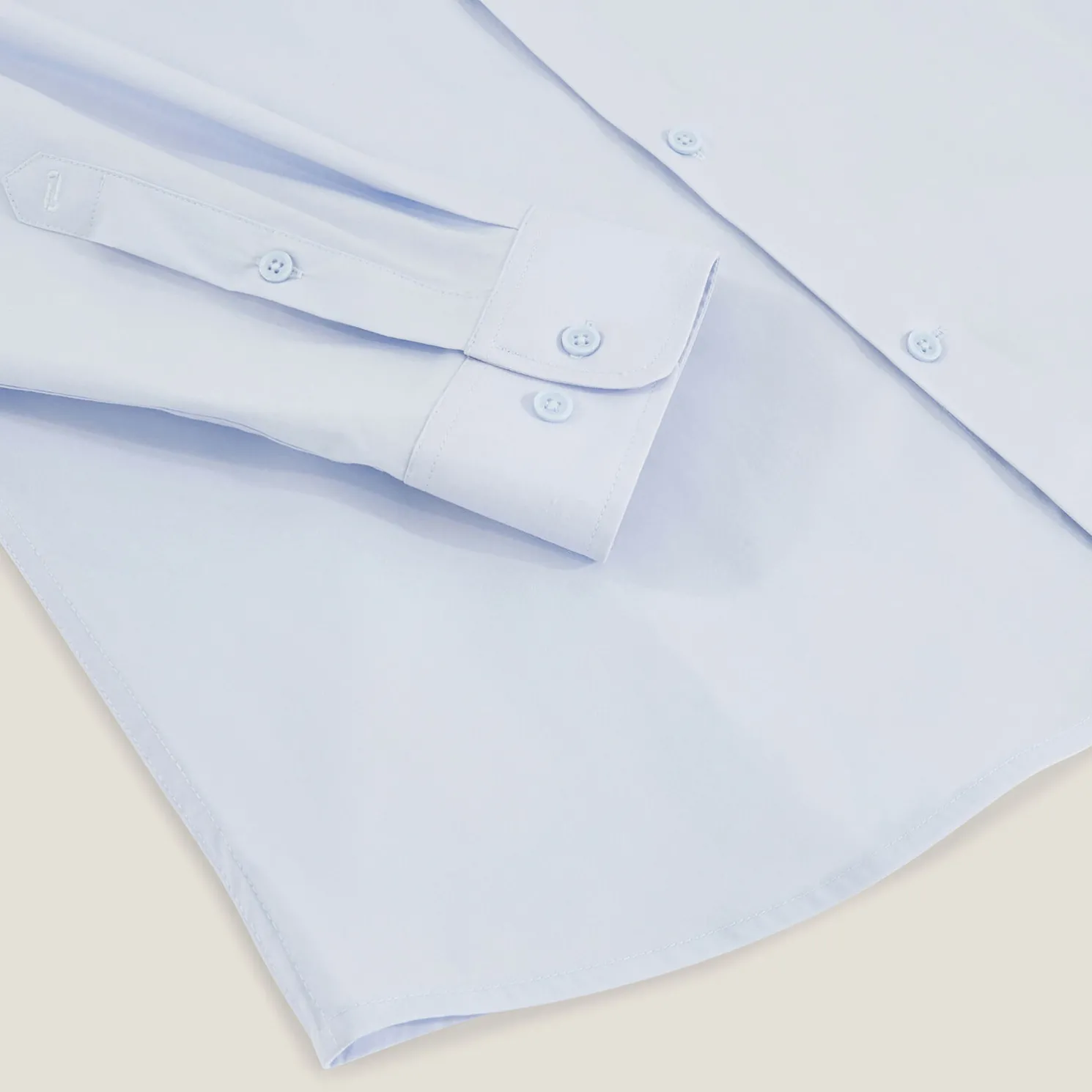 Extraslim effen hemd in gerecyclede polyamide