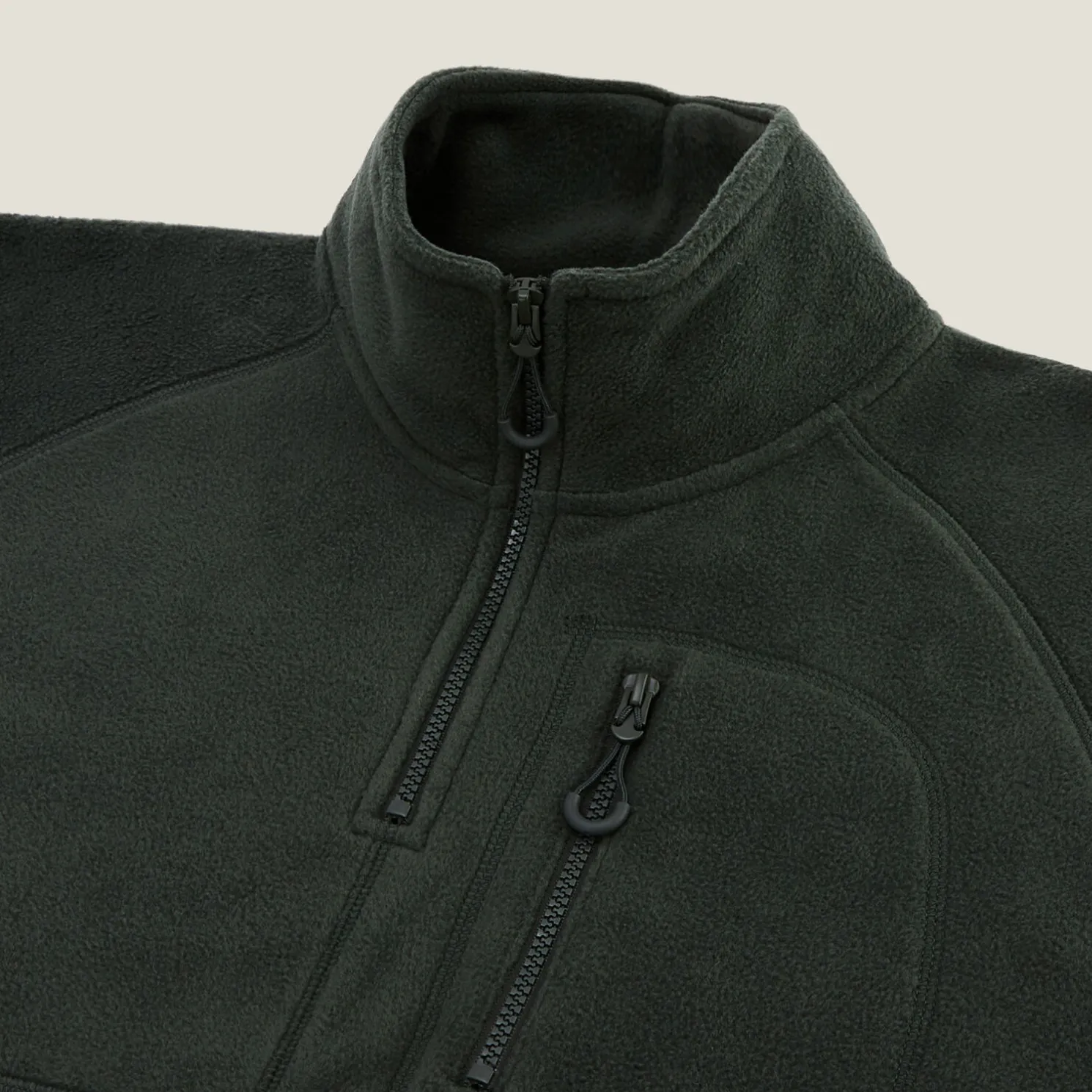 Fleecesweater met opstaande ritskraag