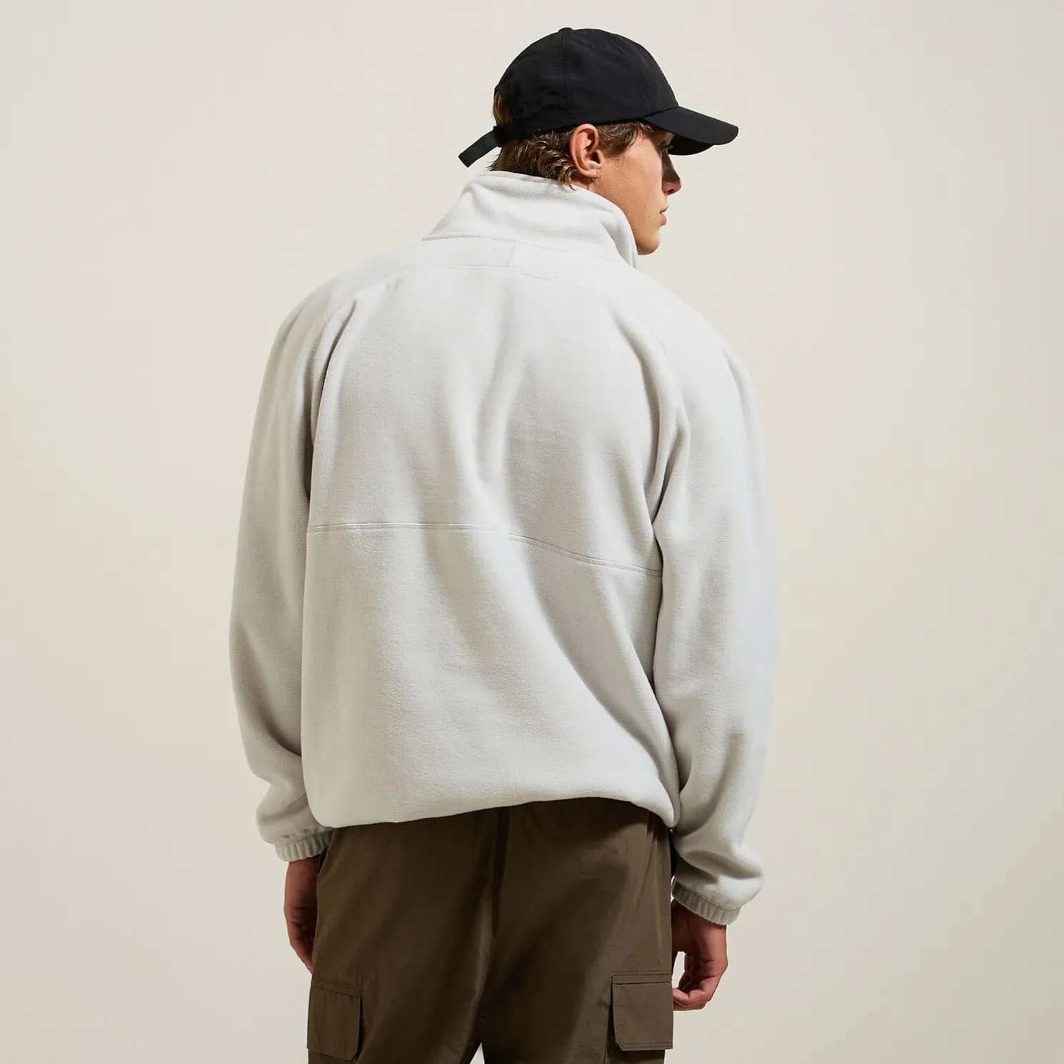 Fleecesweater met opstaande ritskraag