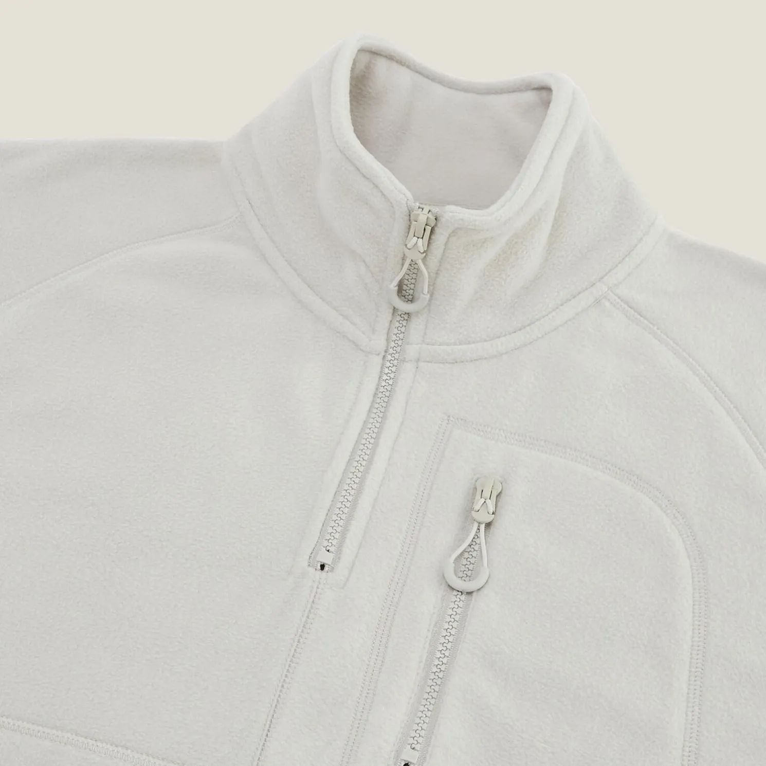 Fleecesweater met opstaande ritskraag