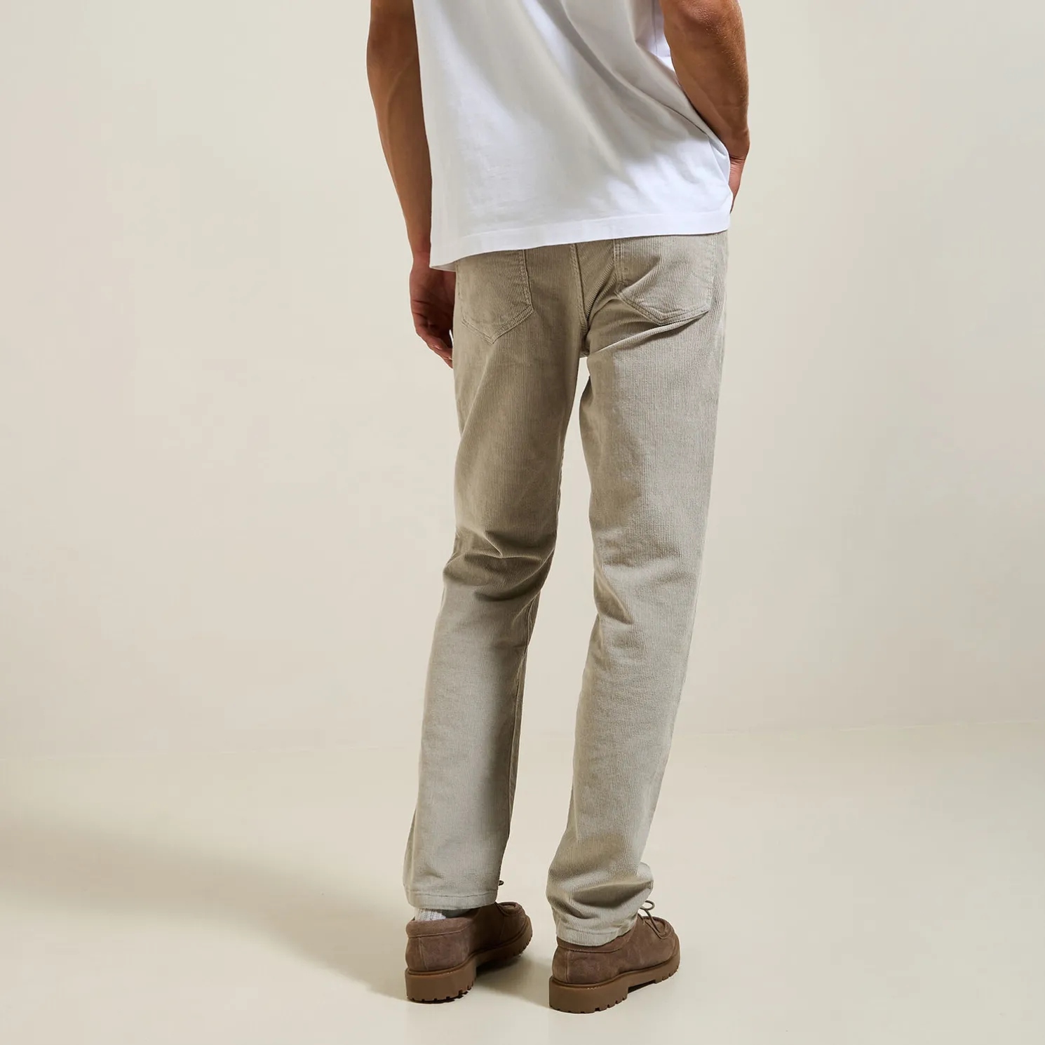 Fluwelen chinobroek met vijf zakken