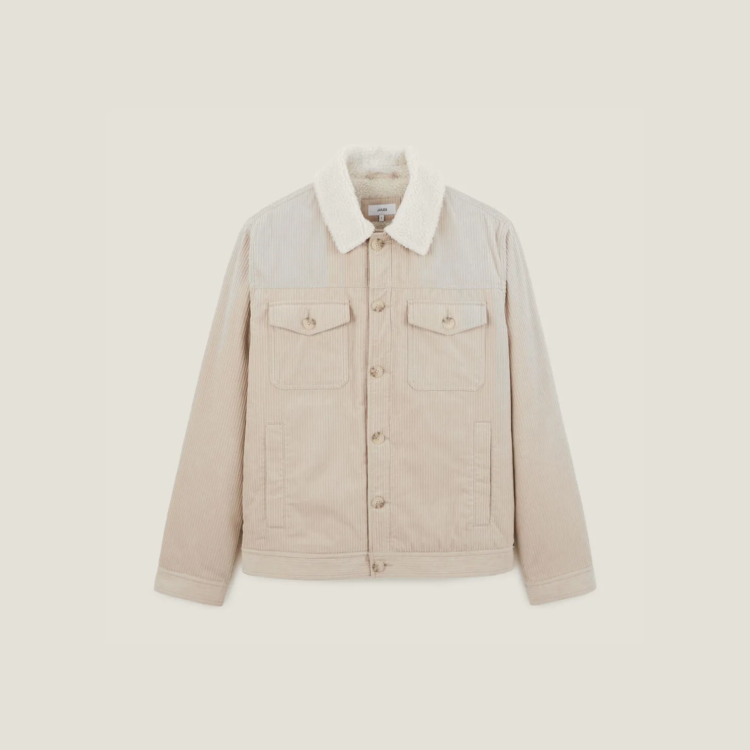 Fluwelen jack met hemdskraag