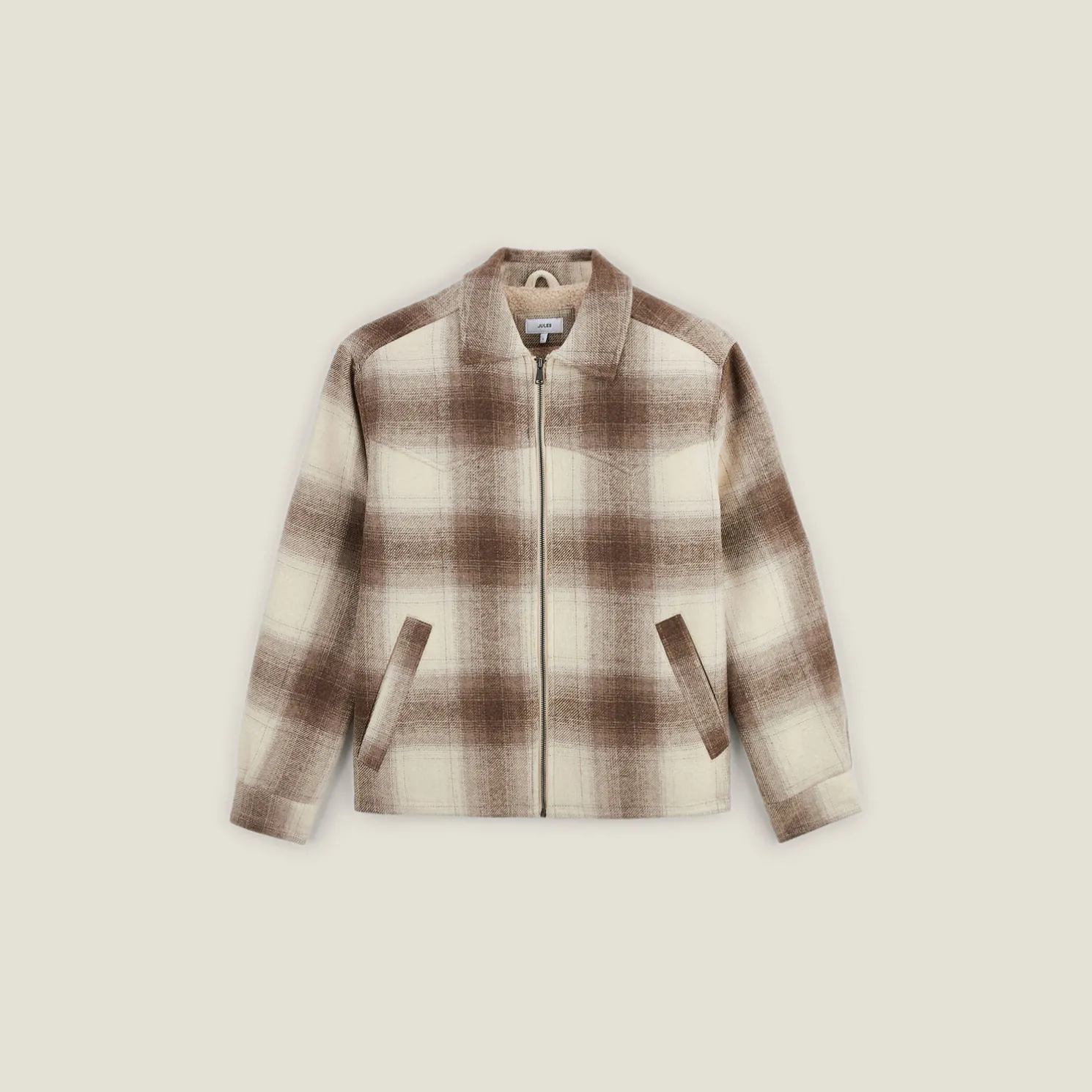 Geruite overhemd met sherpavoering