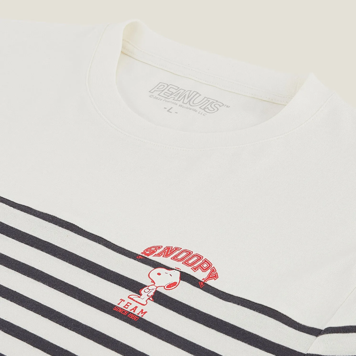 Gestreept t-shirt Peanuts-licentie