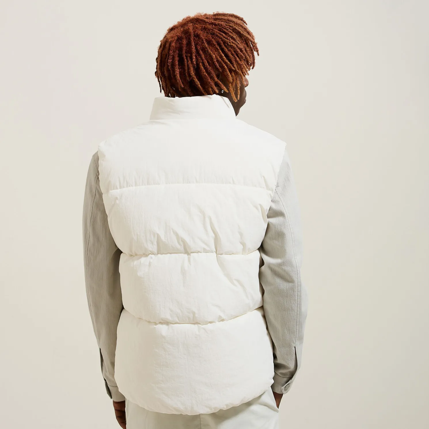 Gewatteerd donsjack zonder mouwen