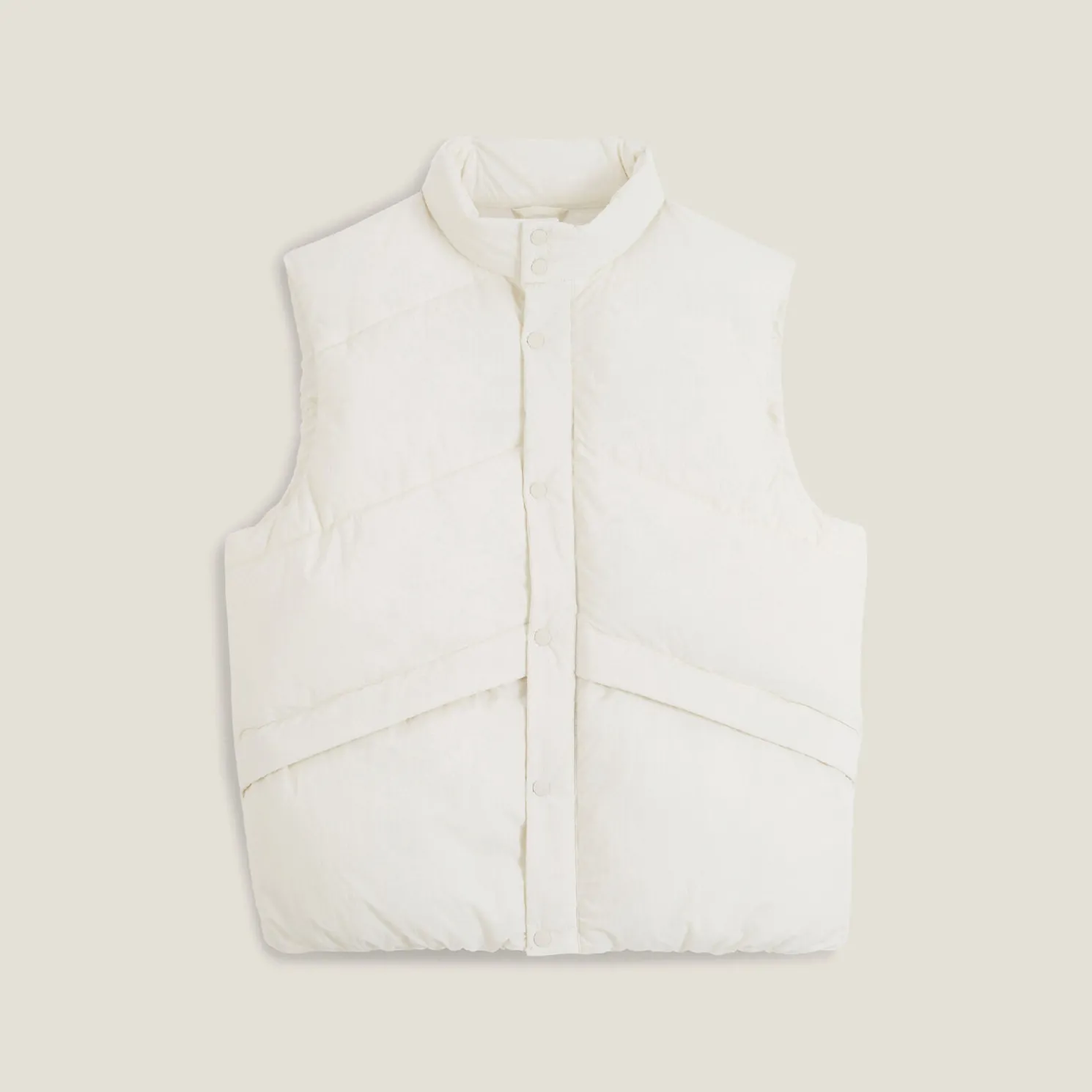 Gewatteerd donsjack zonder mouwen