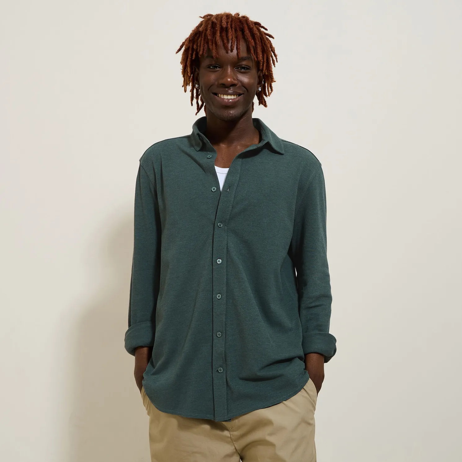 Hemd in effen tricot