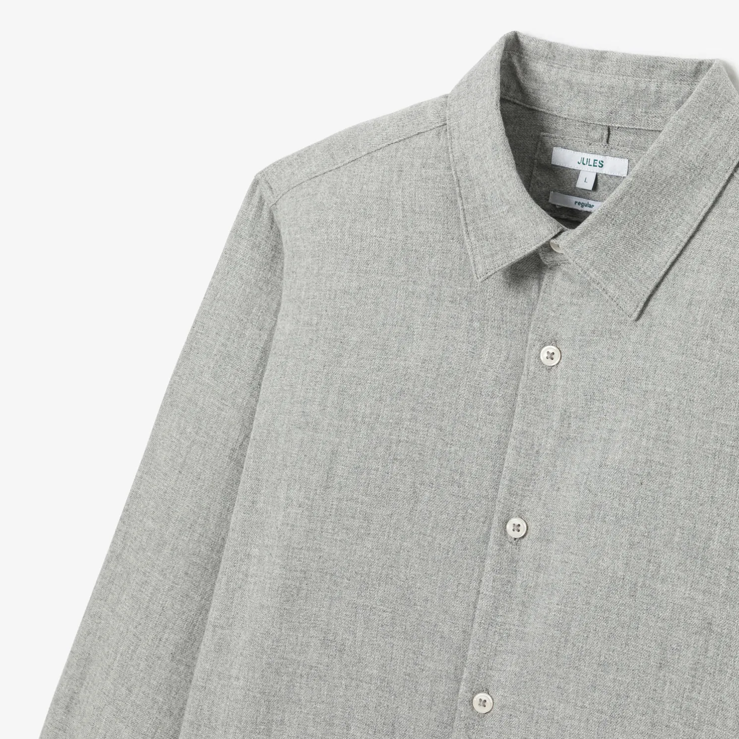 Hemd in flanelkatoen met klassieke kraag