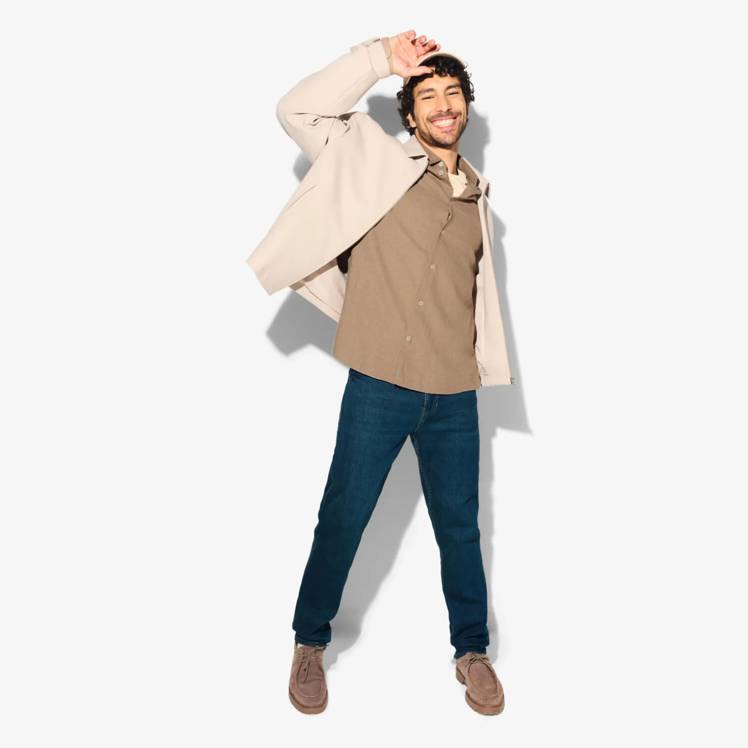 Hemd in flanelkatoen met klassieke kraag