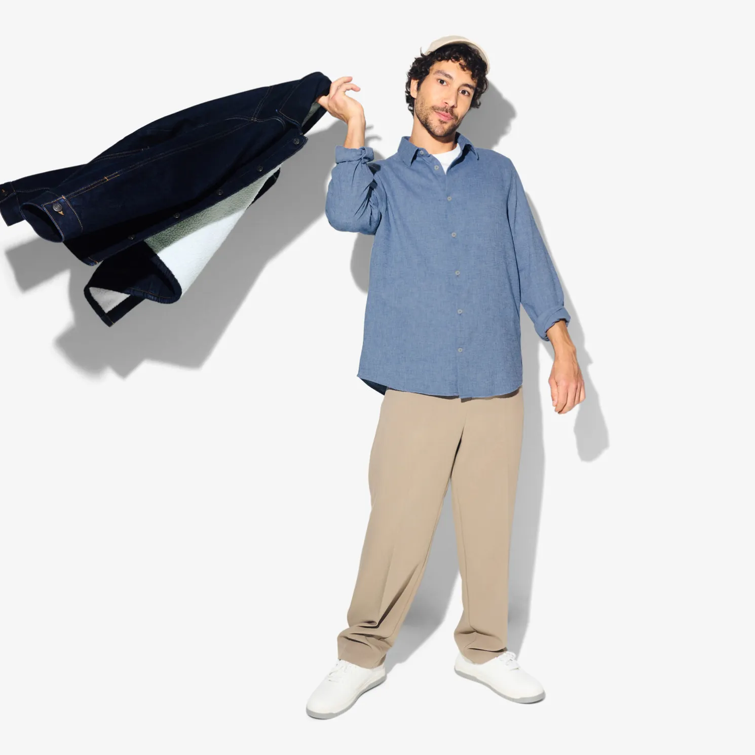 Hemd in flanelkatoen met klassieke kraag