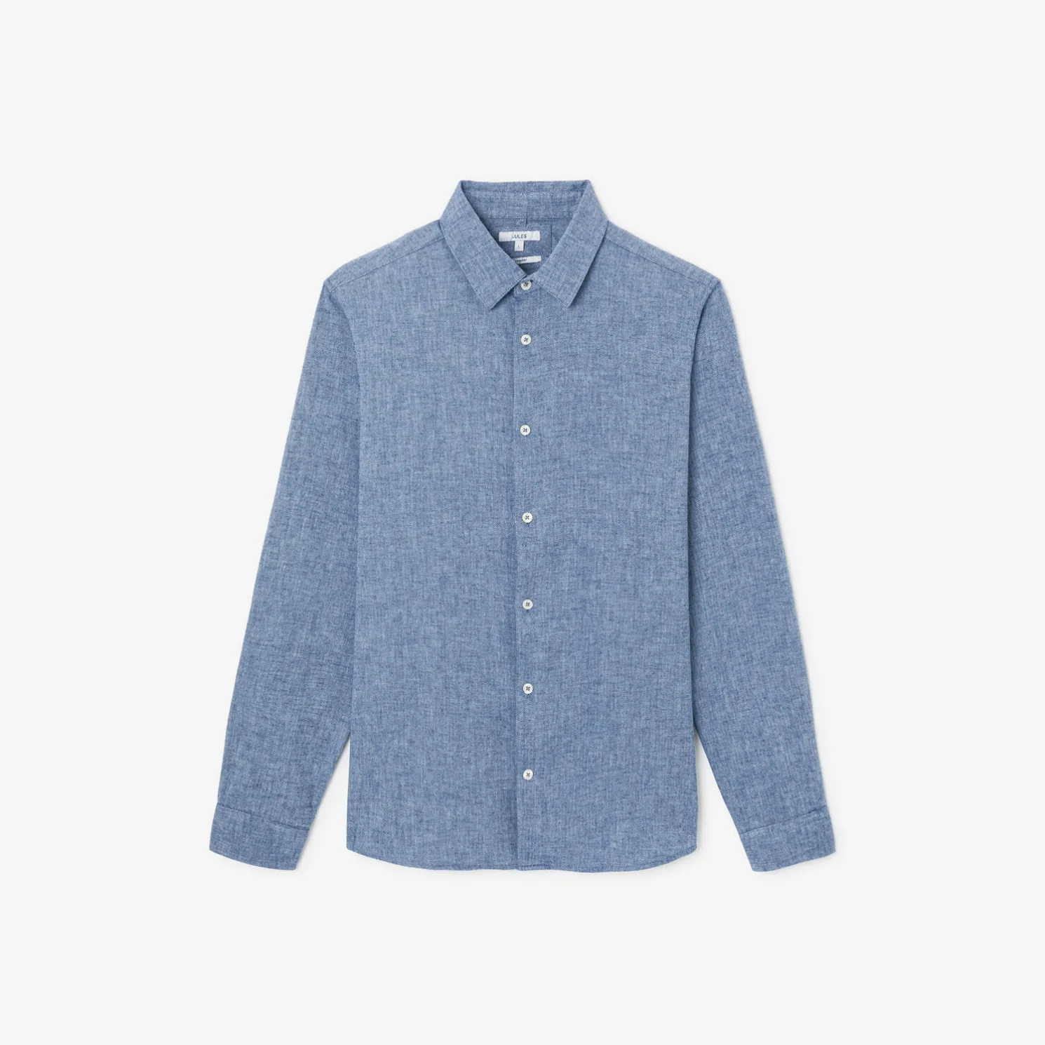 Hemd in flanelkatoen met klassieke kraag